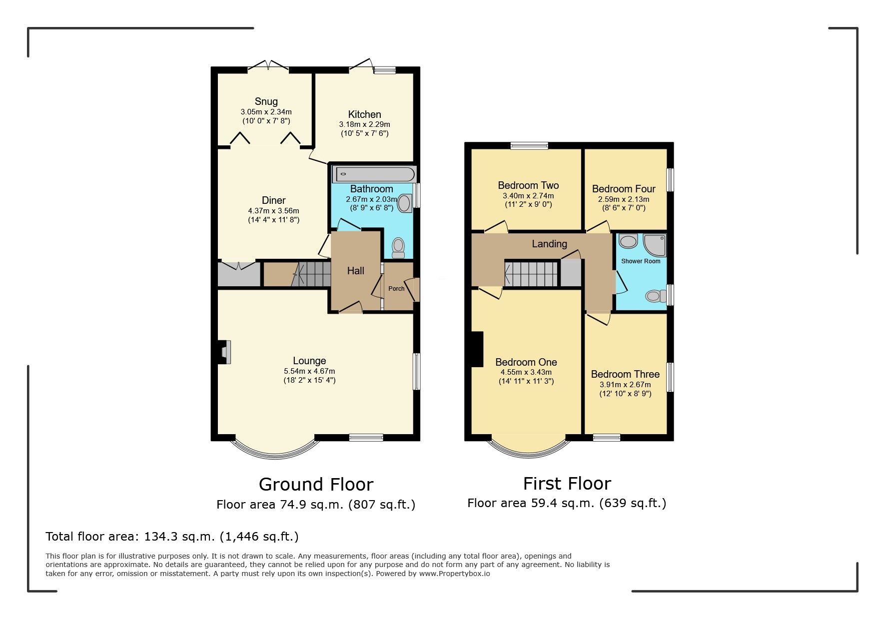 Floorplan of 4 bedroom Semi Detached House for sale, Spring Gardens, Watford, Hertfordshire, WD25