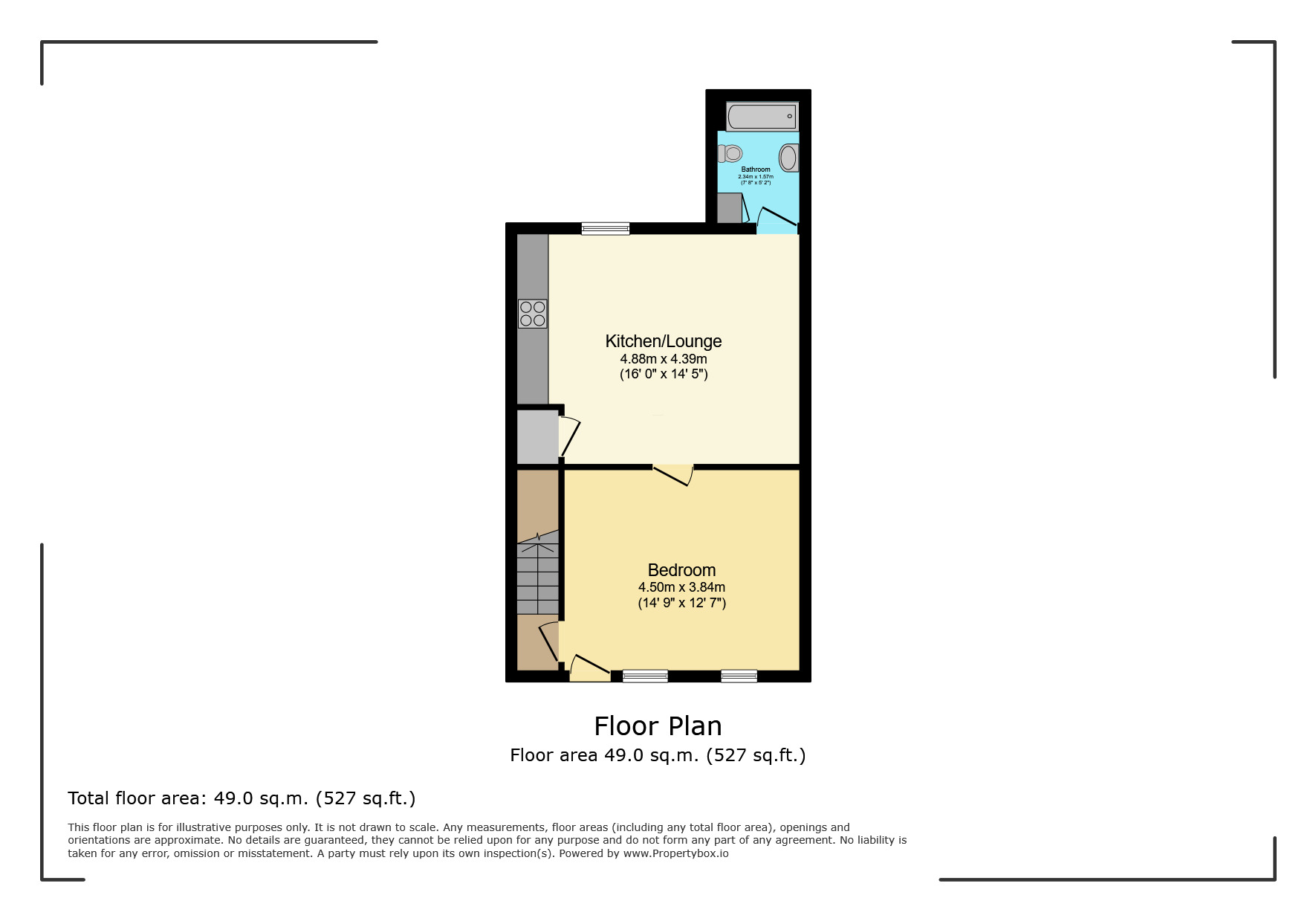 Floorplan of 1 bedroom Flat for sale, Langley Road, Watford, Hertfordshire, WD17