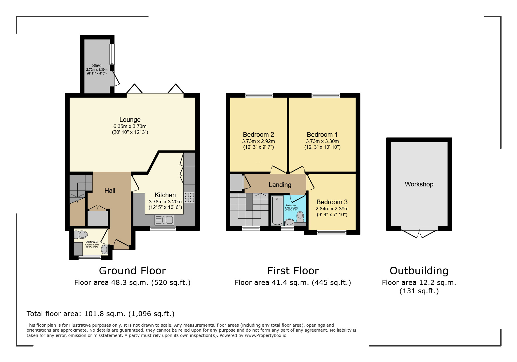 Floorplan of 3 bedroom End Terrace House for sale, Meadow Road, Bushey, Hertfordshire, WD23