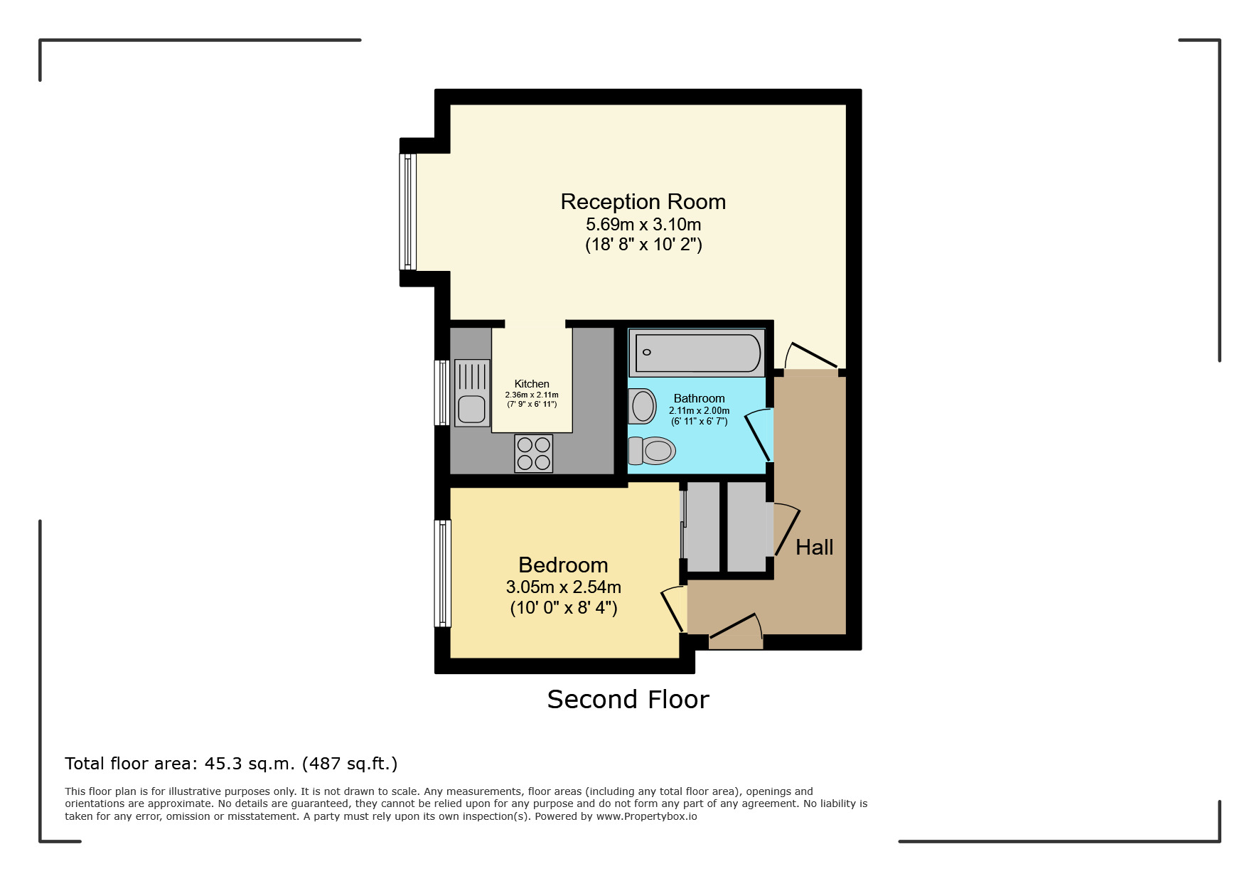 Floorplan of 1 bedroom Flat for sale, Thompson Way, Rickmansworth, Hertfordshire, WD3