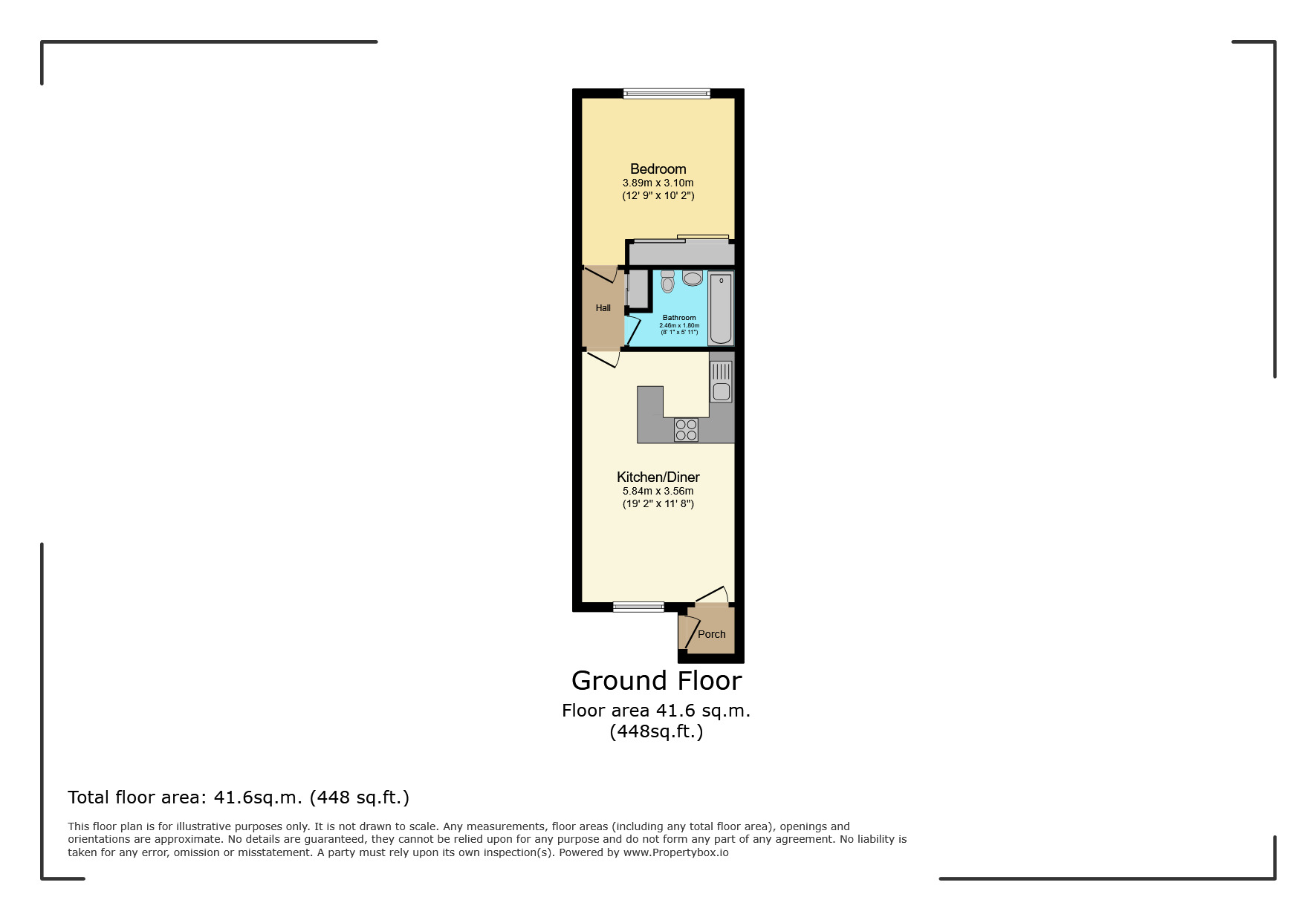 Floorplan of 1 bedroom Flat for sale, Queens Road, Watford, Hertfordshire, WD17
