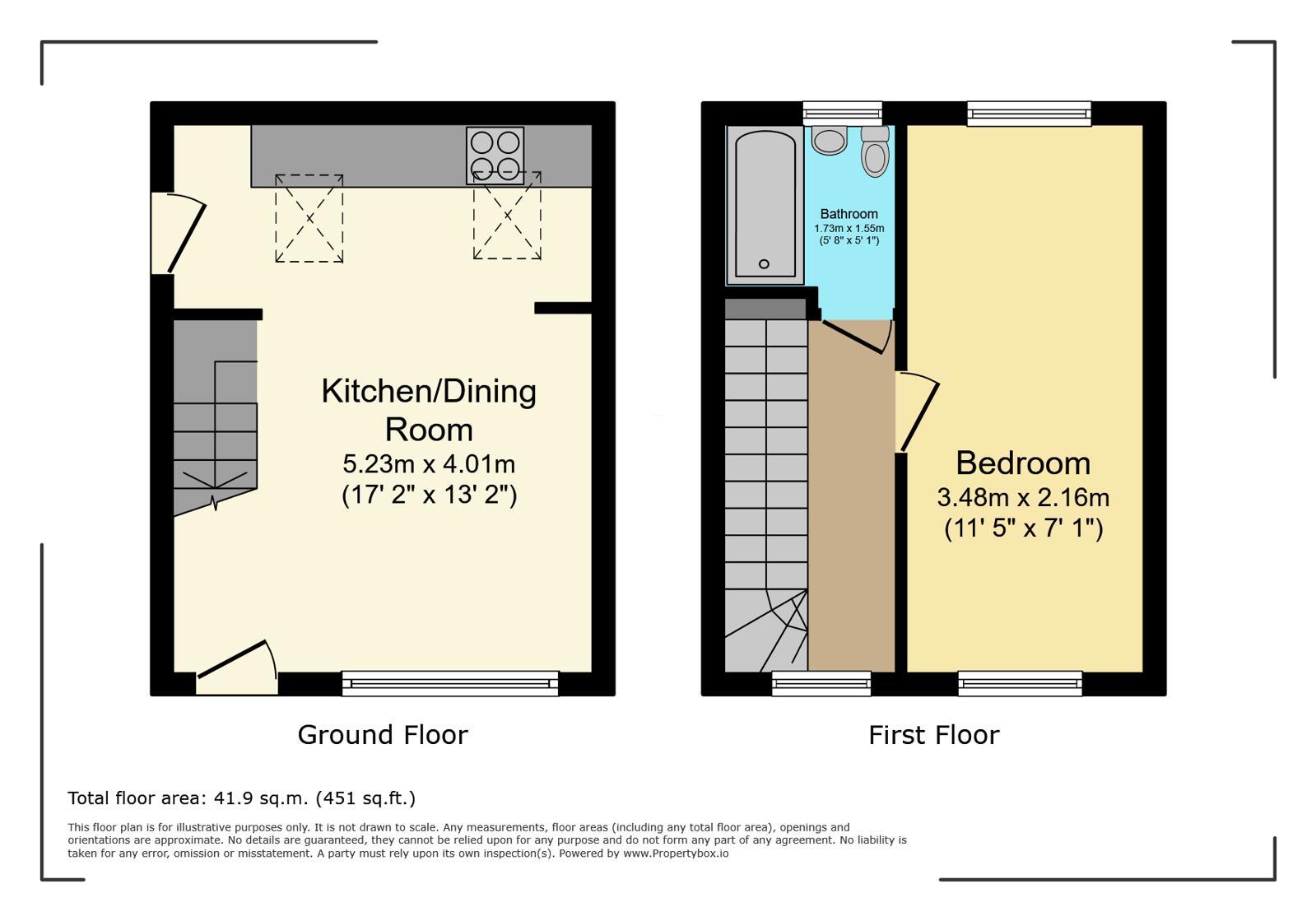 Floorplan of 1 bedroom Detached House for sale, Benskin Road, Watford, Hertfordshire, WD18