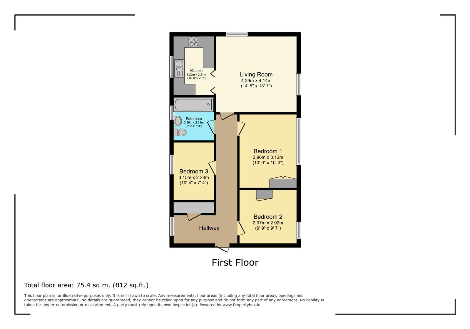 Floorplan of 3 bedroom Flat for sale, Downer Drive, Sarratt, Hertfordshire, WD3