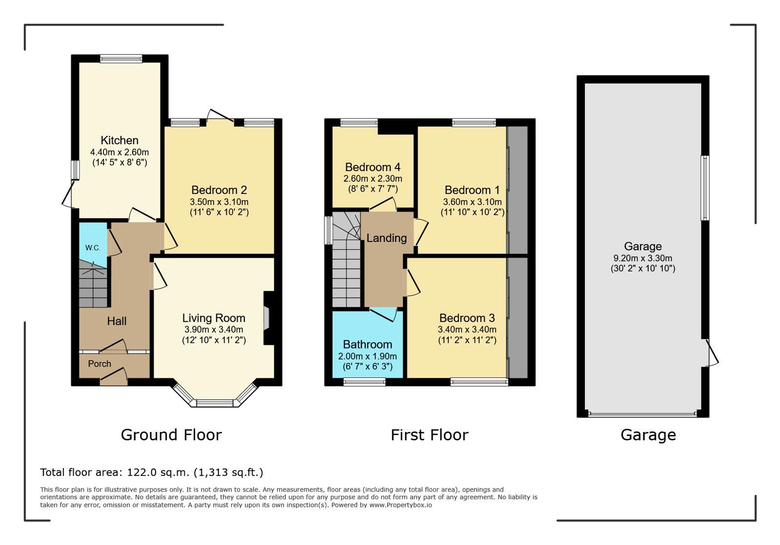 Floorplan of 3 bedroom Semi Detached House for sale, Balmoral Road, Watford, Hertfordshire, WD24
