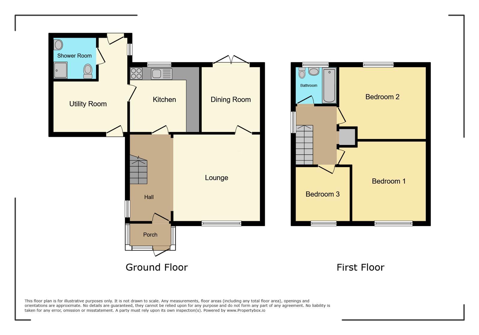 Floorplan of 3 bedroom Semi Detached House for sale, Kirkcaldy Green, Watford, Hertfordshire, WD19
