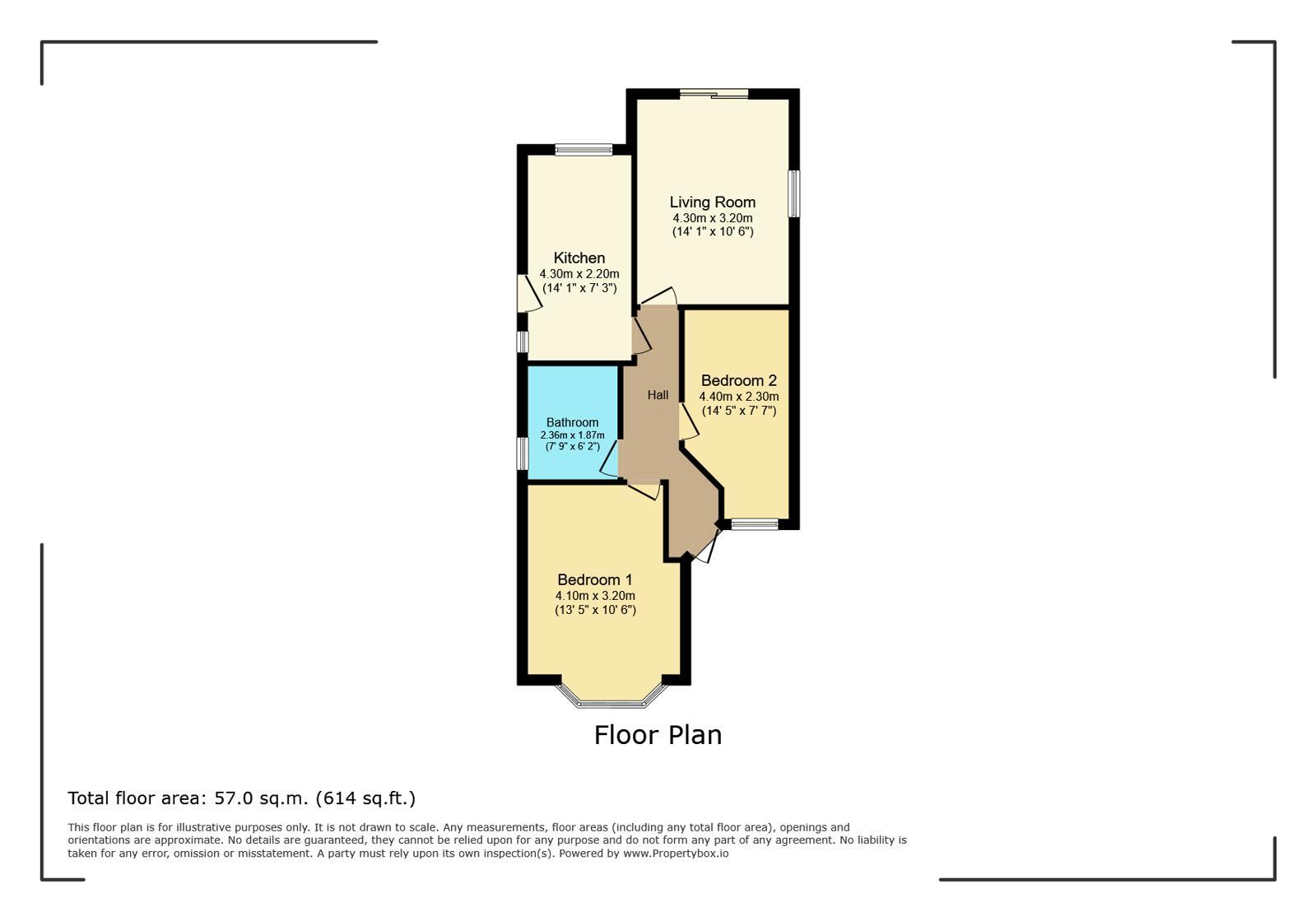 Floorplan of 2 bedroom Semi Detached Bungalow for sale, Woodmere Avenue, Watford, Hertfordshire, WD24