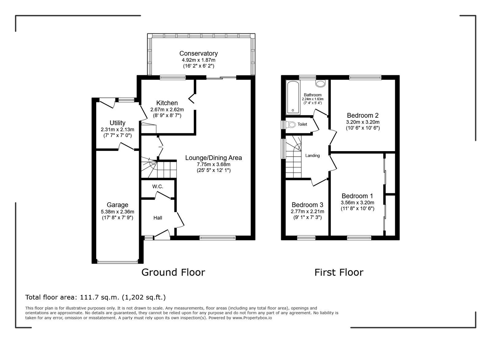 Floorplan of 3 bedroom Detached House for sale, Leaford Crescent, Watford, Hertfordshire, WD24