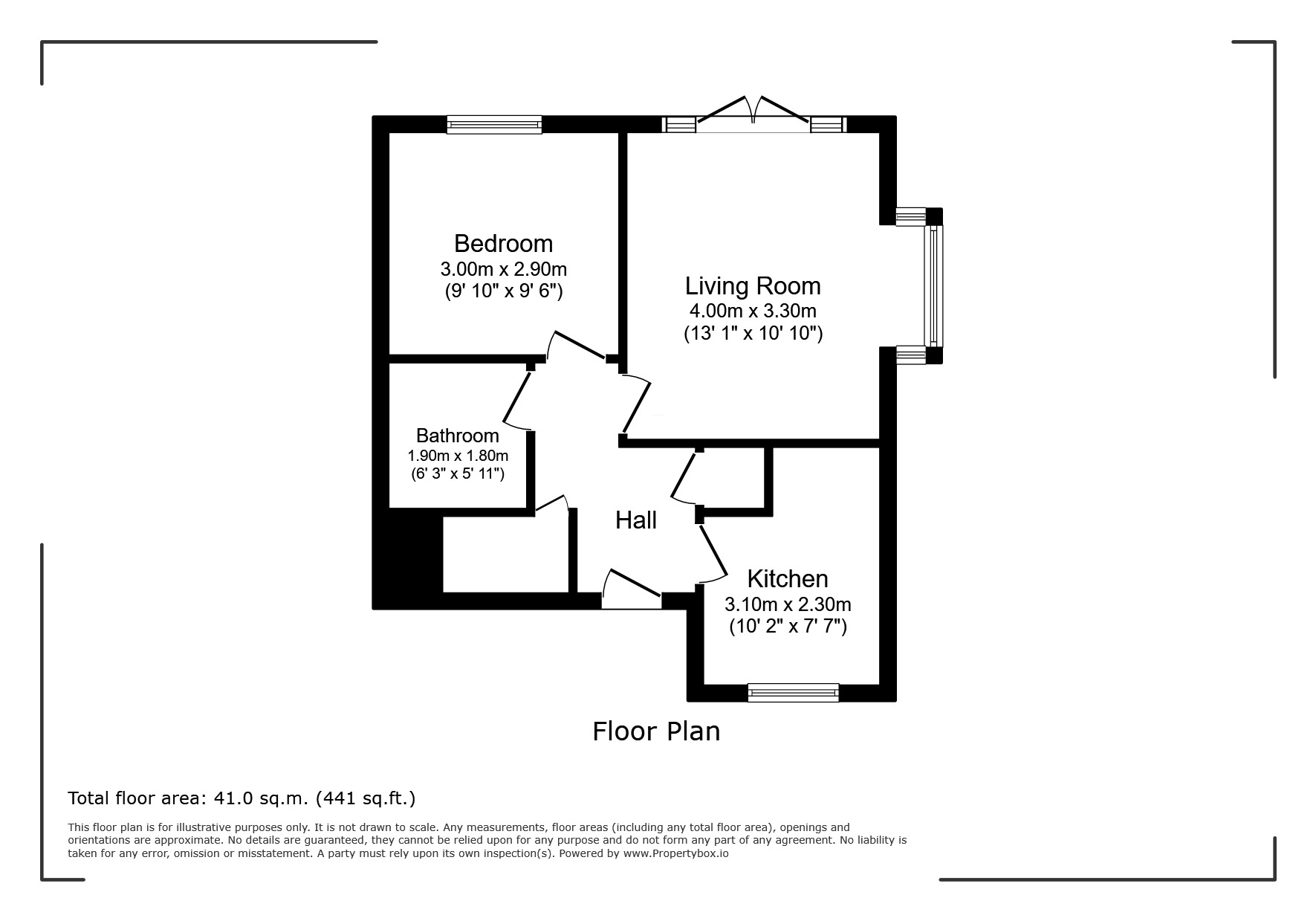 Floorplan of 1 bedroom Flat for sale, Hazel Court, Chalfont Road, Hertfordshire, WD3