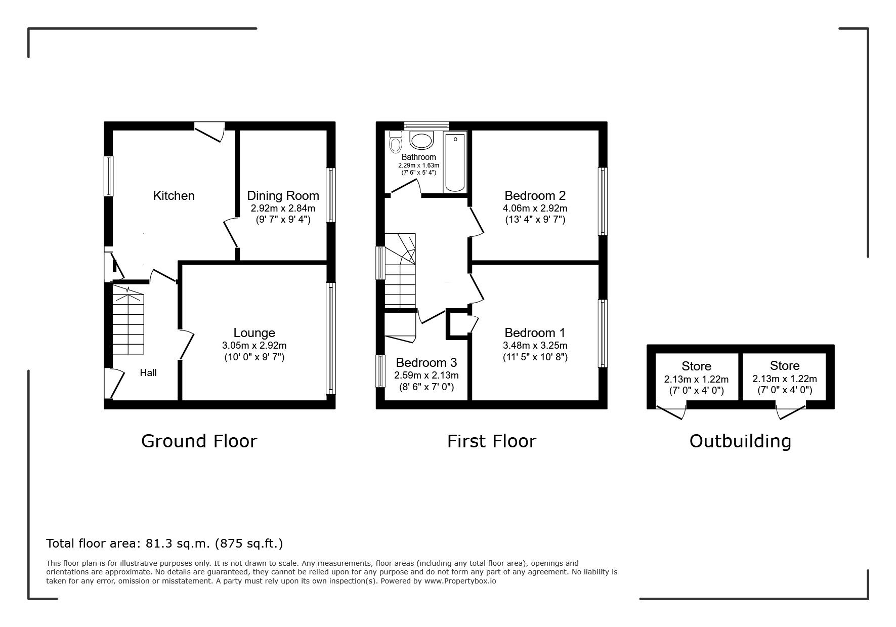 Floorplan of 3 bedroom Semi Detached House for sale, Rosehill Gardens, Abbots Langley, Hertfordshire, WD5