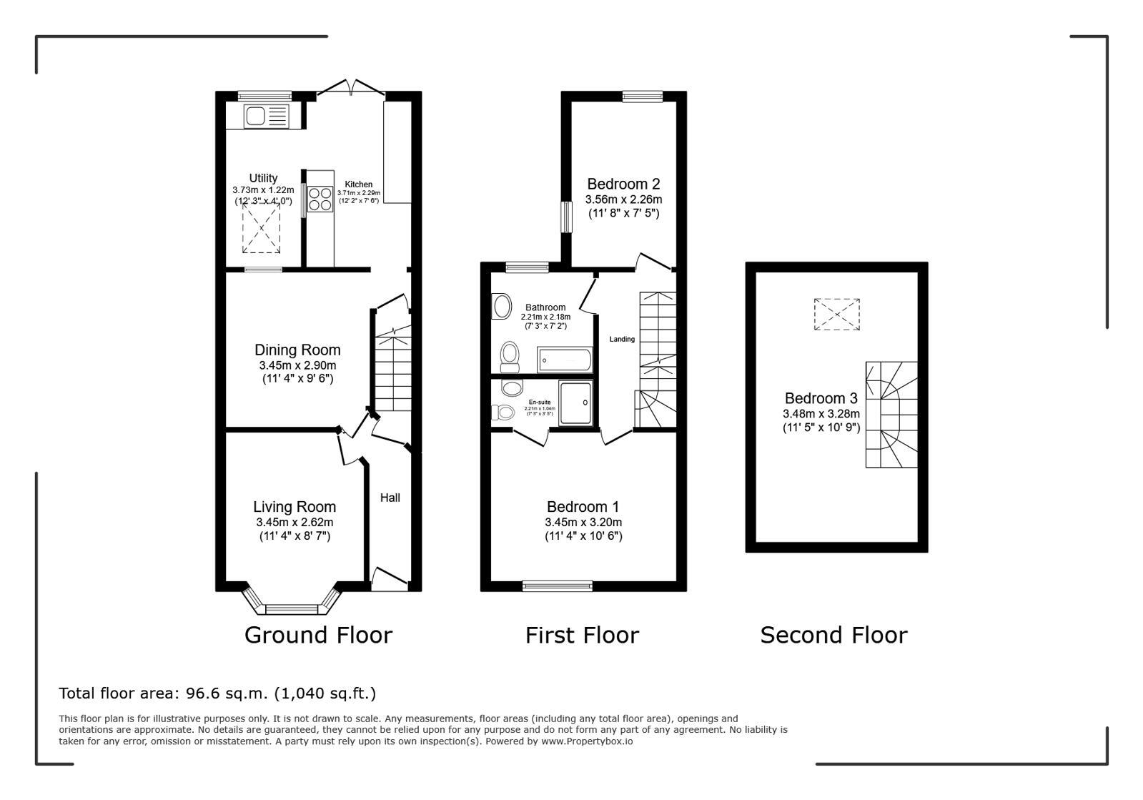 Floorplan of 3 bedroom Mid Terrace House for sale, Whippendell Road, Watford, Hertfordshire, WD18