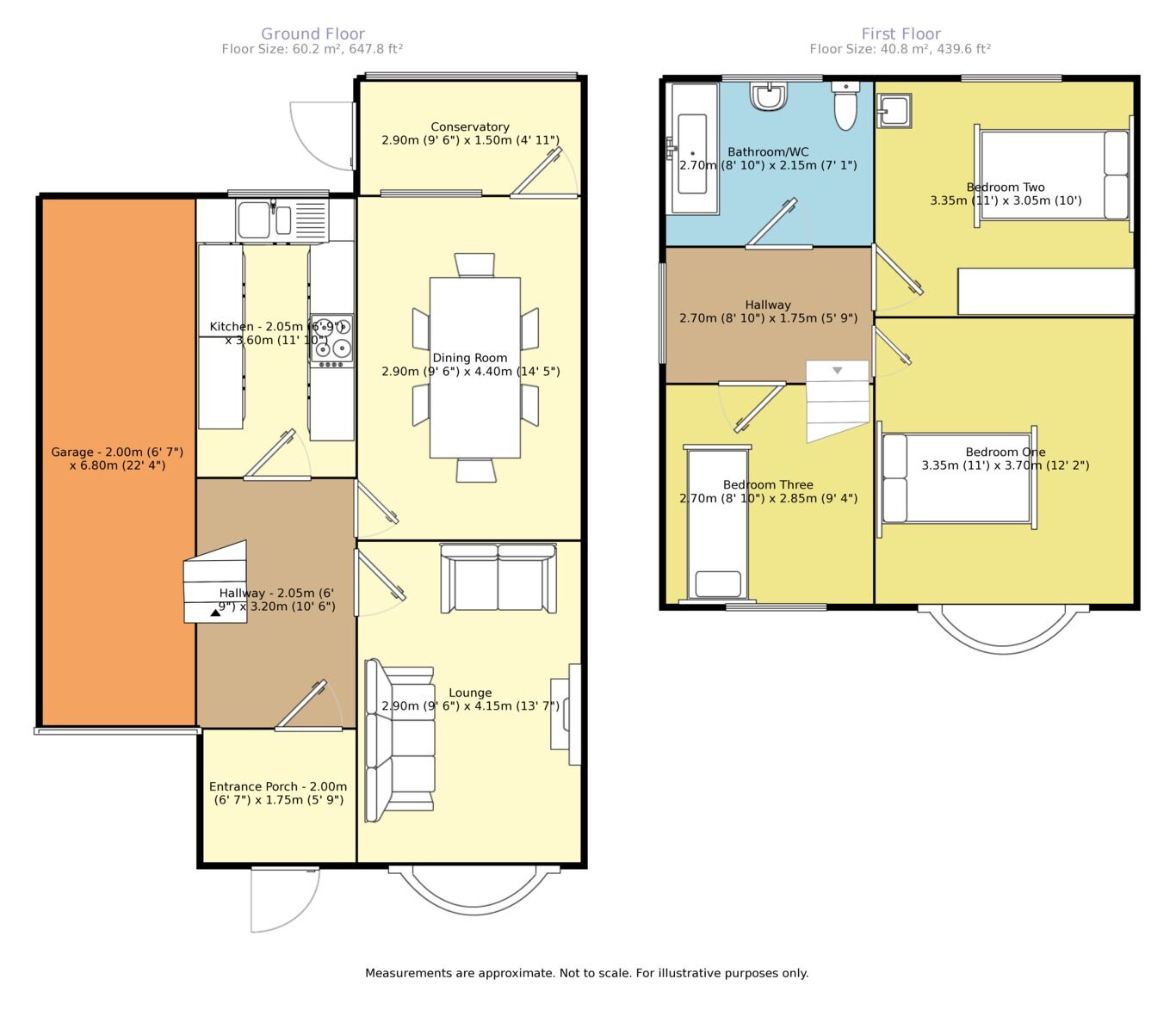 Floorplan of 3 bedroom Semi Detached House to rent, Windsor Road, Whitley Bay, Tyne And Wear, NE25