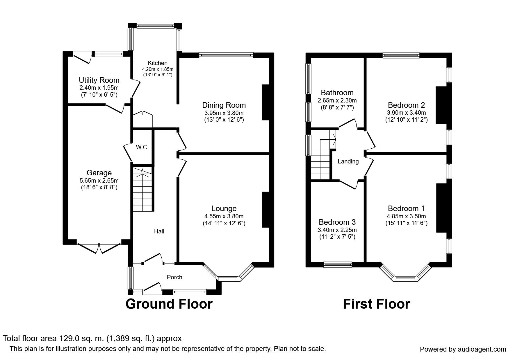 Floorplan of 3 bedroom Semi Detached House to rent, Townsville Avenue, Whitley Bay, Tyne And Wear, NE25