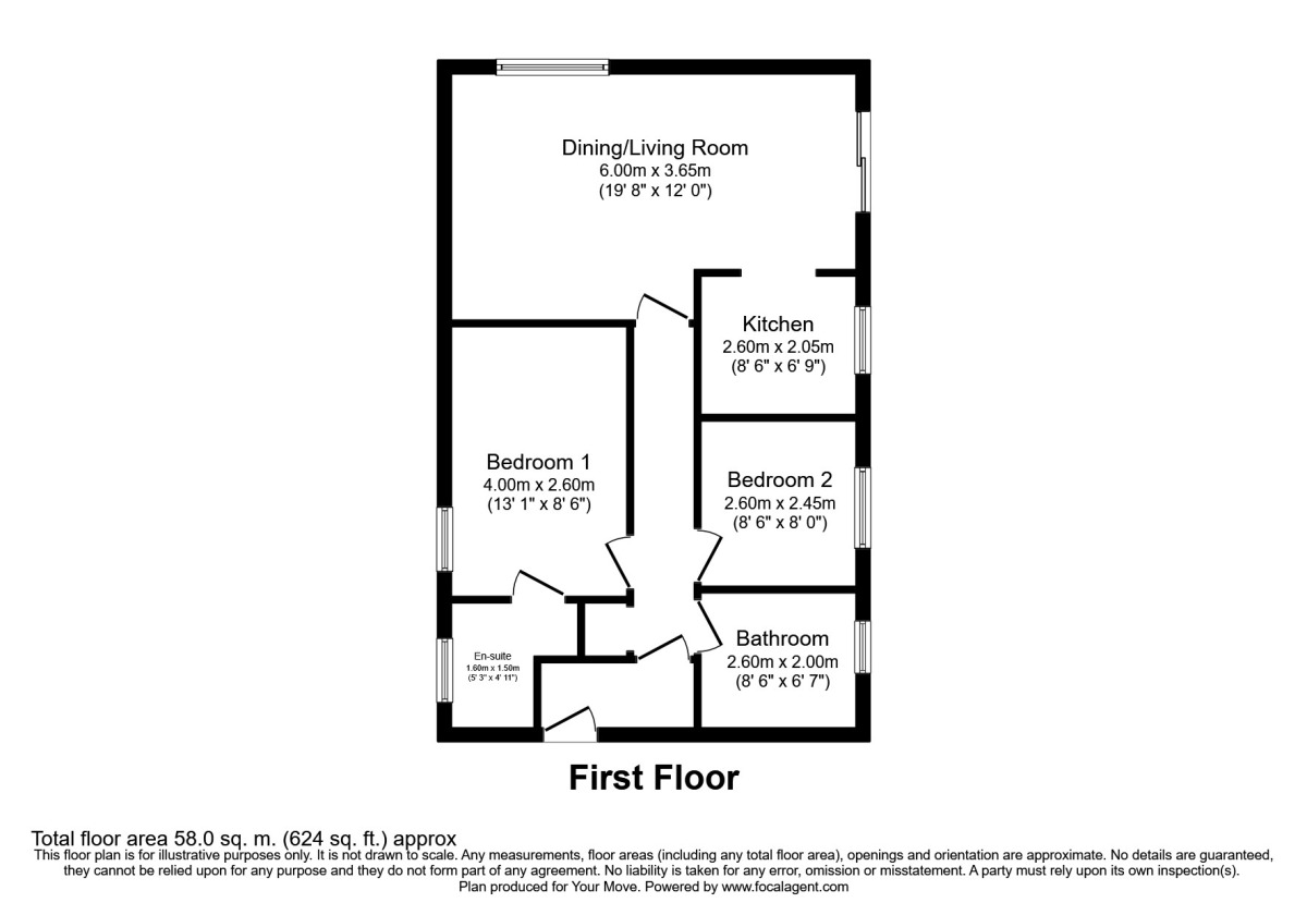 Floorplan of 2 bedroom Flat to rent, Chirton Dene Quays, North Shields, Tyne And Wear, NE29