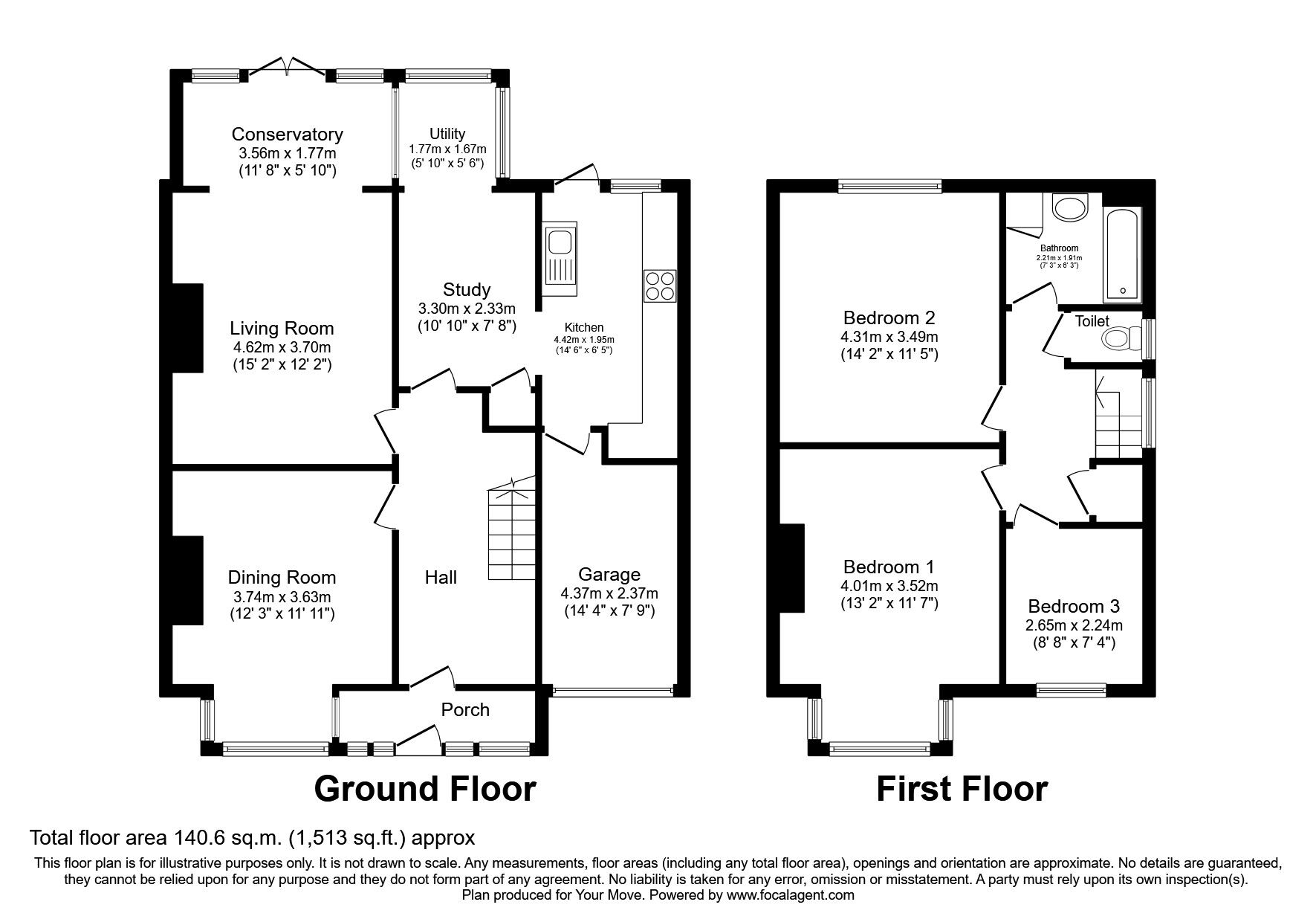 Floorplan of 3 bedroom Semi Detached House to rent, Gorsedene Road, Whitley Bay, Tyne and Wear, NE26