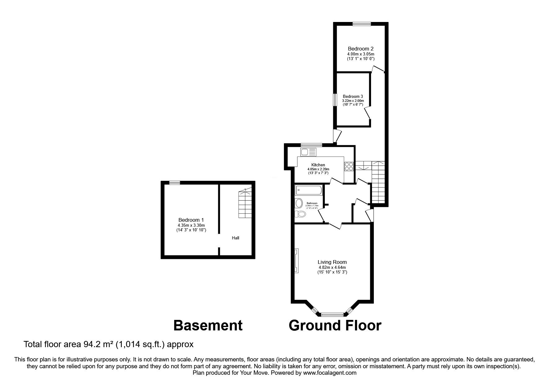 Floorplan of 2 bedroom  Flat for sale, Beverley Terrace, North Shields, Tyne and Wear, NE30