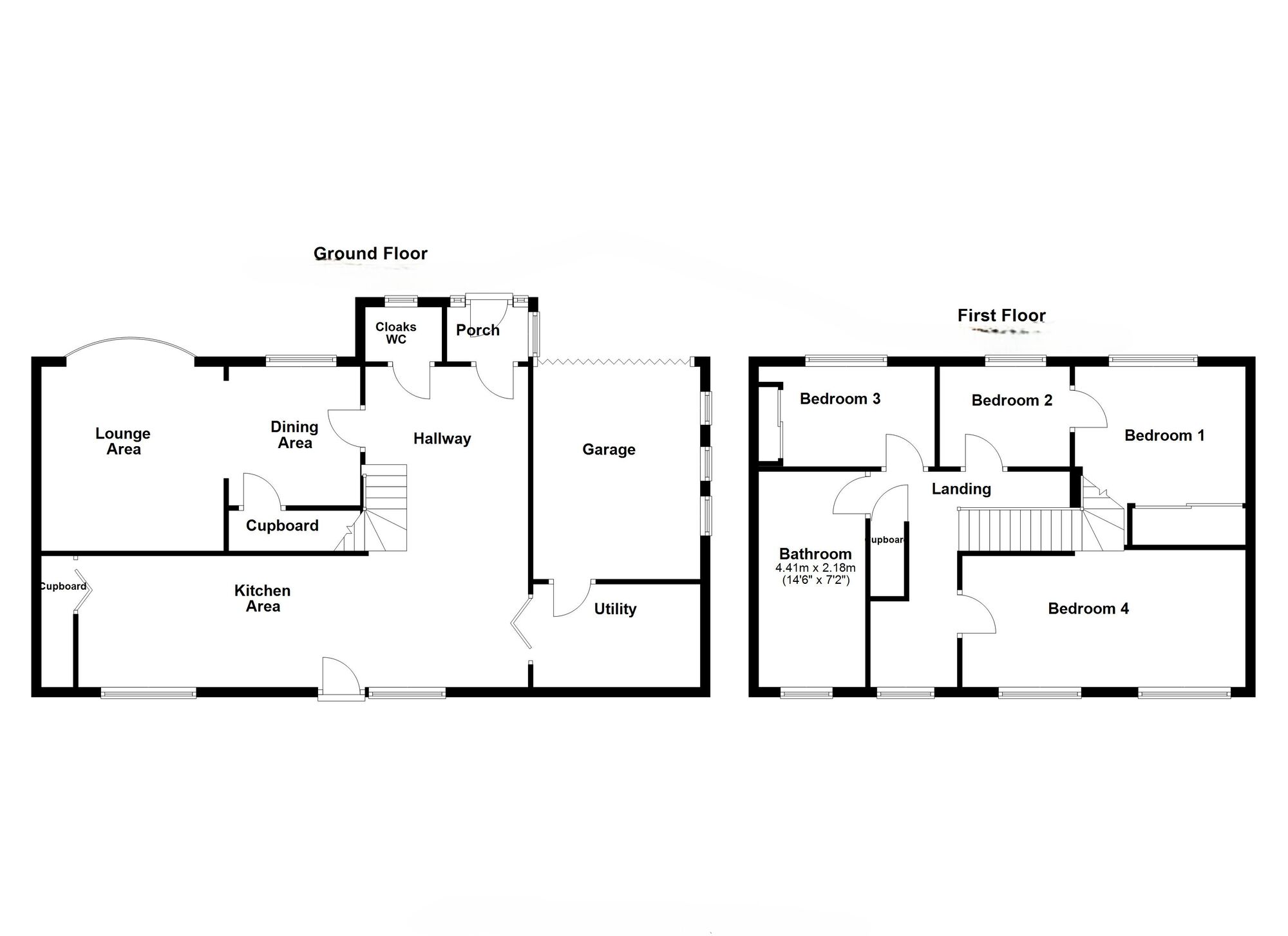 Floorplan of 4 bedroom Semi Detached House for sale, Fontburn Road, Seaton Delaval, Northumberland, NE25