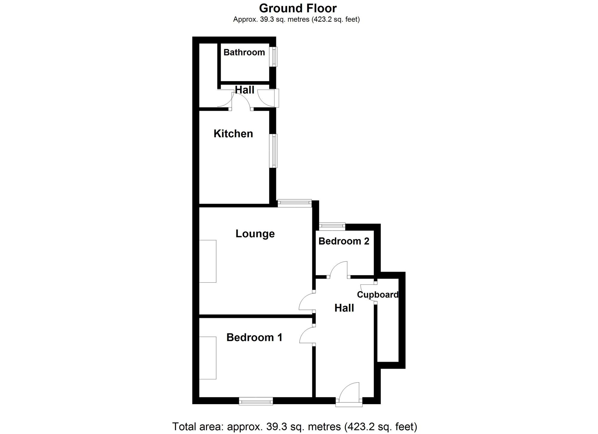 Floorplan of 2 bedroom  Flat to rent, Clarence Street, Seaton Sluice, Northumberland, NE26