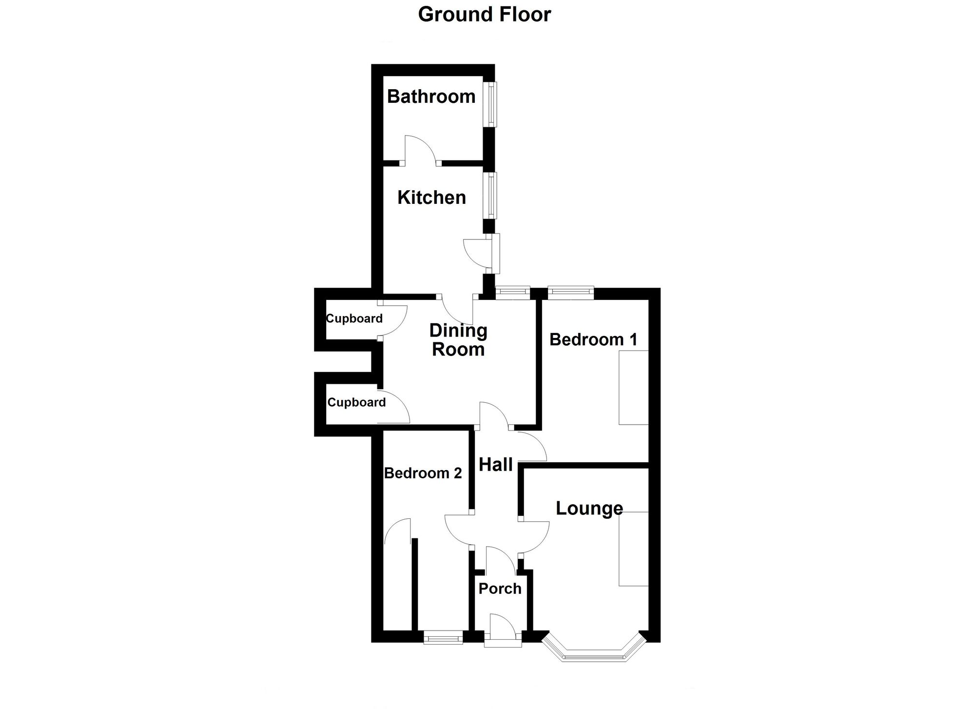 Floorplan of 2 bedroom  Flat for sale, Cambridge Avenue, Whitley Bay, Tyne and Wear, NE26