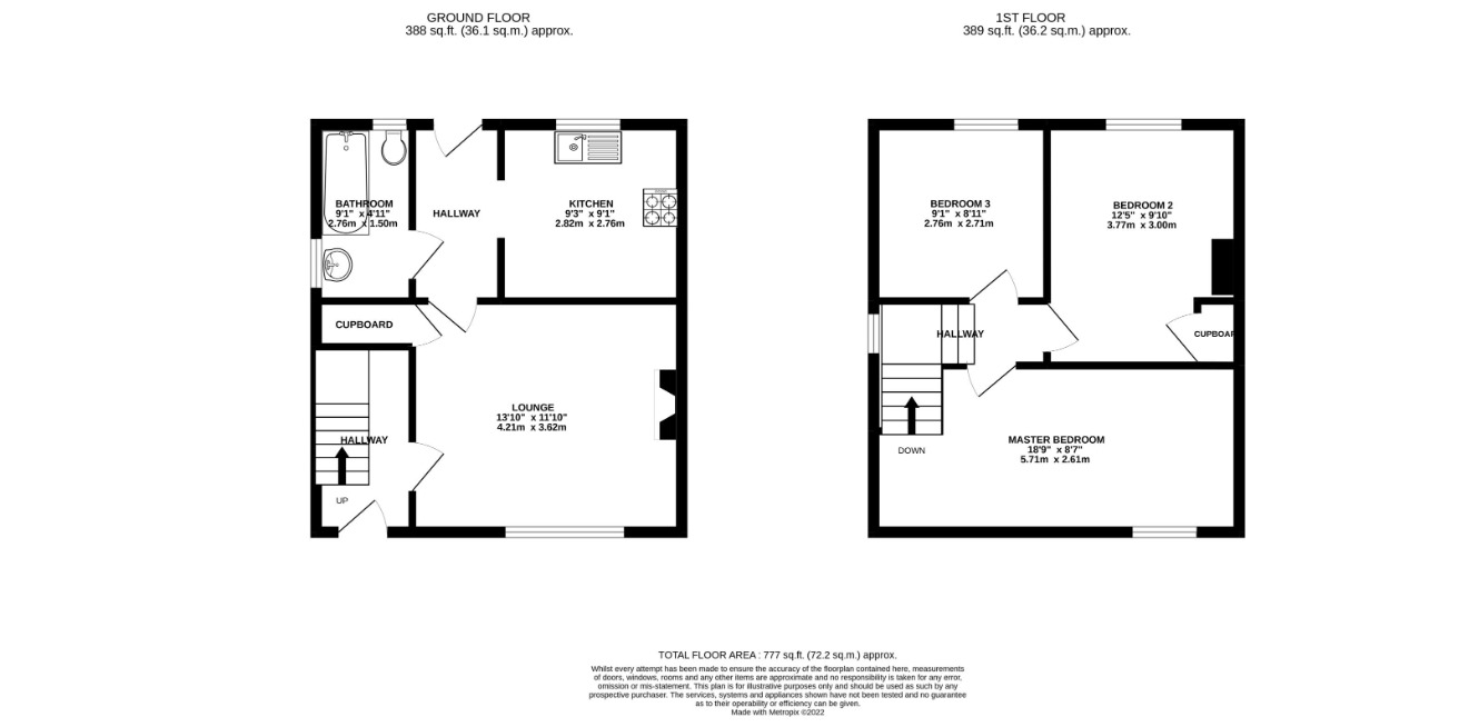 Floorplan of 3 bedroom Semi Detached House for sale, Castle Square, Backworth, North Tyneside, NE27