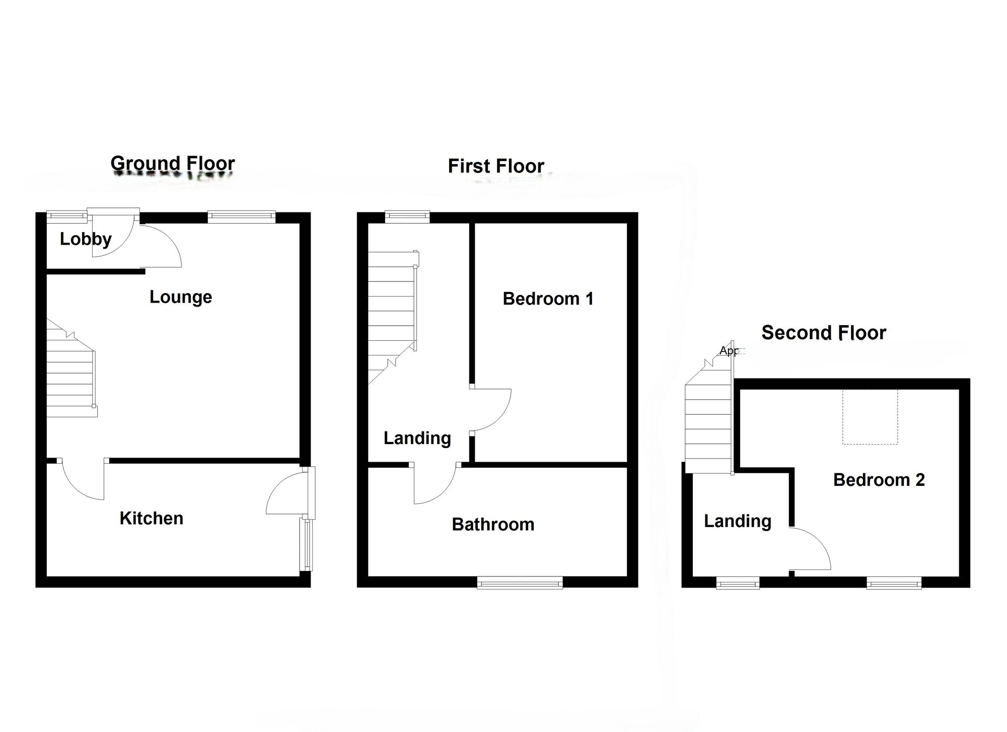 Floorplan of 2 bedroom End Terrace House for sale, Spencer Street, North Shields, Tyne and Wear, NE29