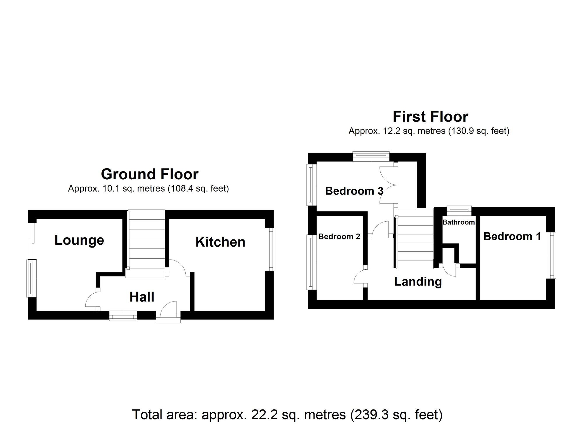 Floorplan of 3 bedroom Semi Detached House for sale, Dereham Way, North Shields, Tyne and Wear, NE29