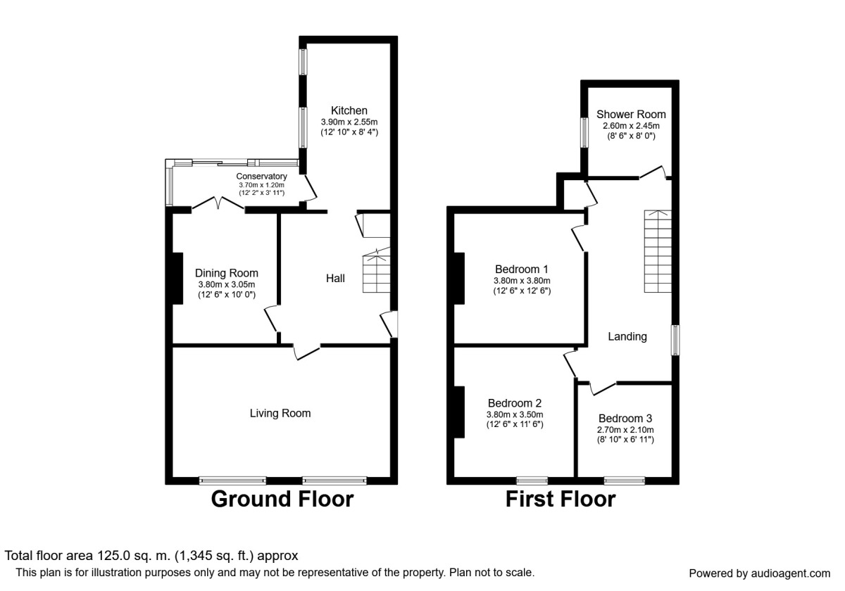 Floorplan of 3 bedroom End Terrace House for sale, Plessey Road, Blyth, Northumberland, NE24