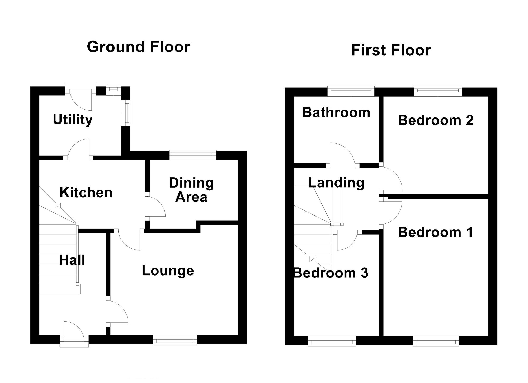 Floorplan of 3 bedroom Mid Terrace House to rent, Ridsdale Close, Seaton Delaval, Northumberland, NE25