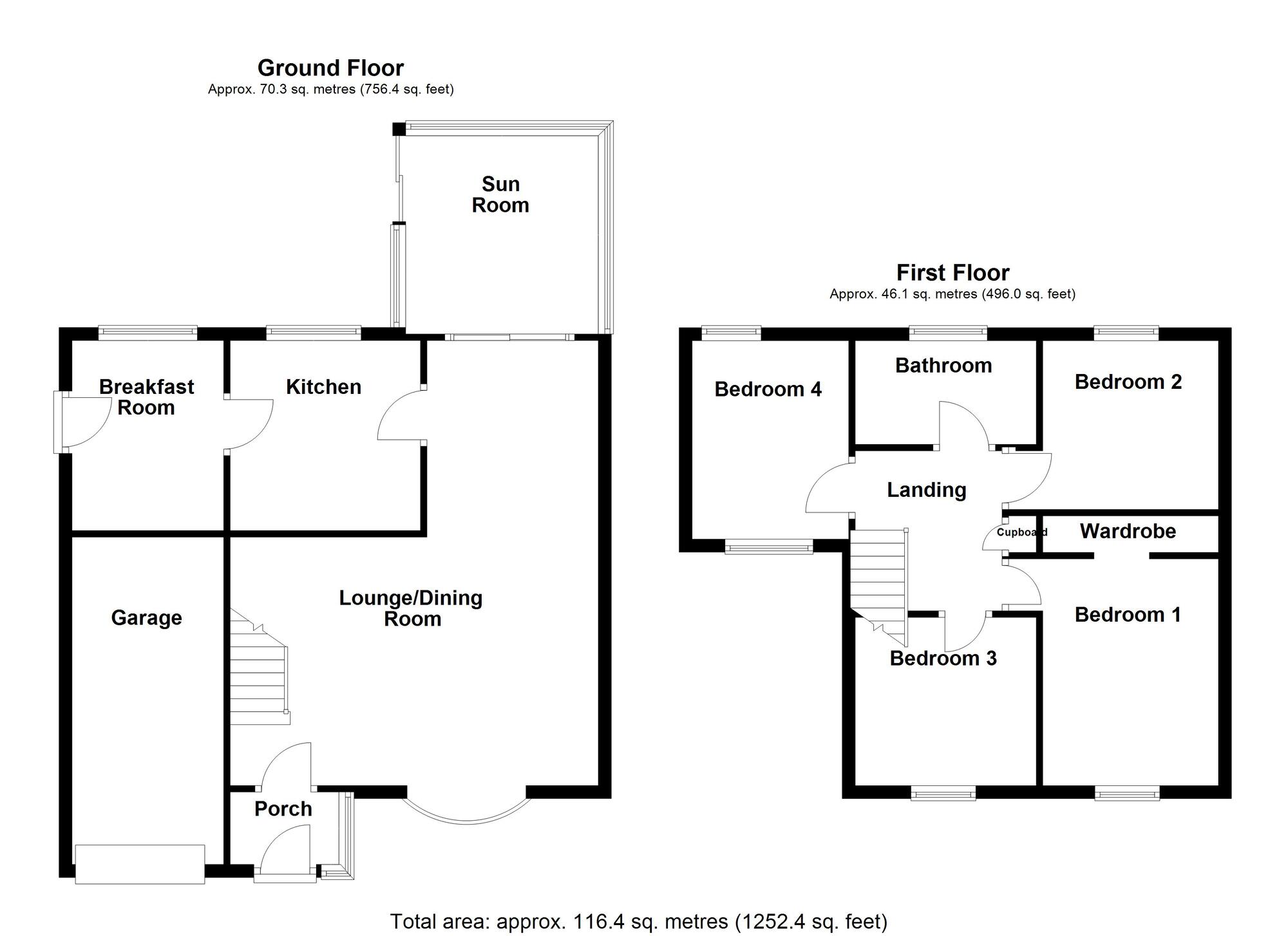 Floorplan of 4 bedroom Detached House for sale, Heybrook Avenue, North Shields, Tyne and Wear, NE29