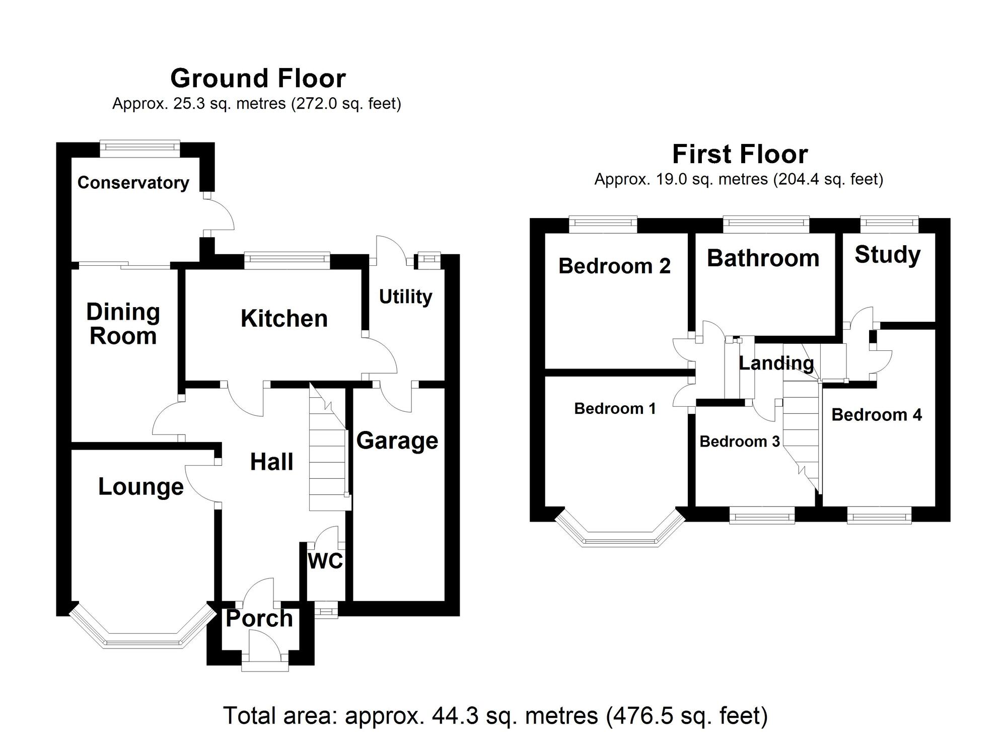 Floorplan of 4 bedroom Semi Detached House for sale, Billy Mill Lane, North Shields, Tyne and Wear, NE29