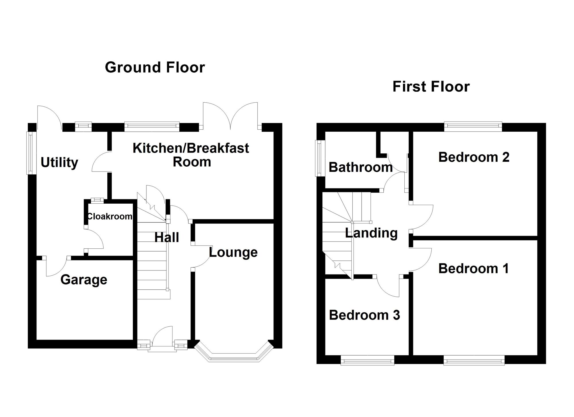 Floorplan of 3 bedroom Semi Detached House for sale, Melbourne Crescent, Whitley Bay, Tyne and Wear, NE25