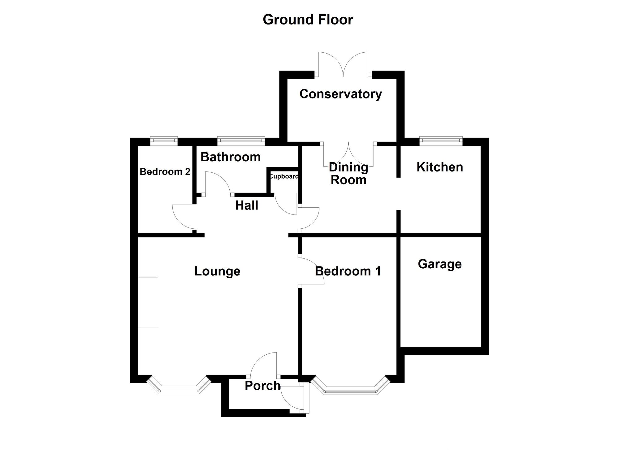 Floorplan of 2 bedroom Semi Detached Bungalow for sale, Brunswick Square, Shiremoor, Tyne and Wear, NE27