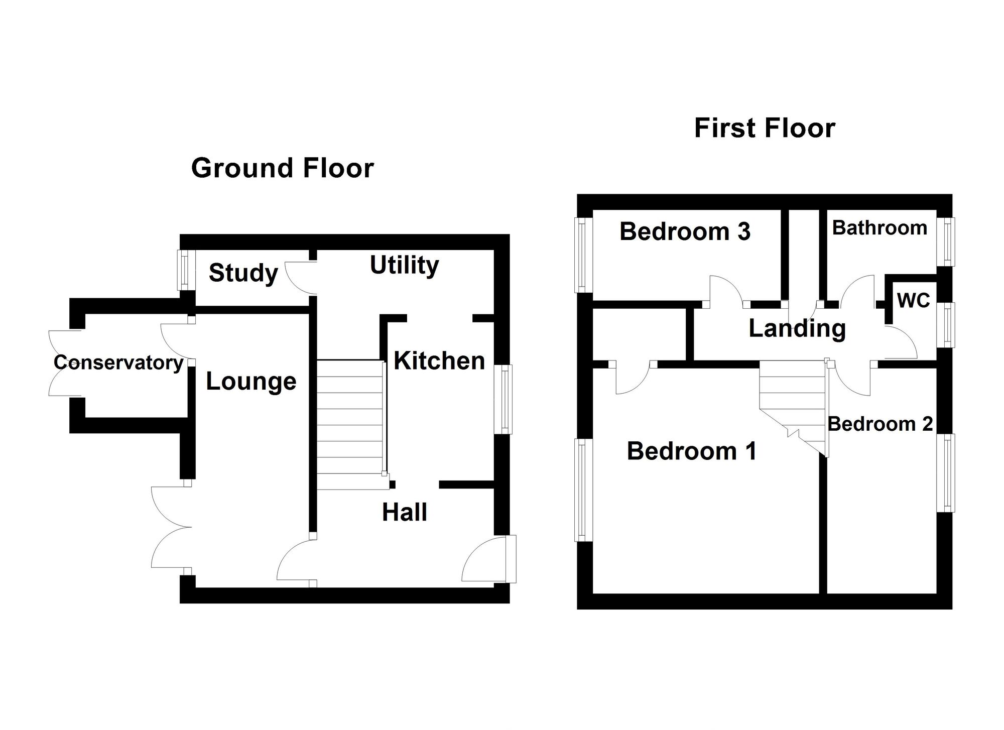 Floorplan of 3 bedroom Semi Detached House for sale, Falmouth Road, North Shields, Tyne and Wear, NE29