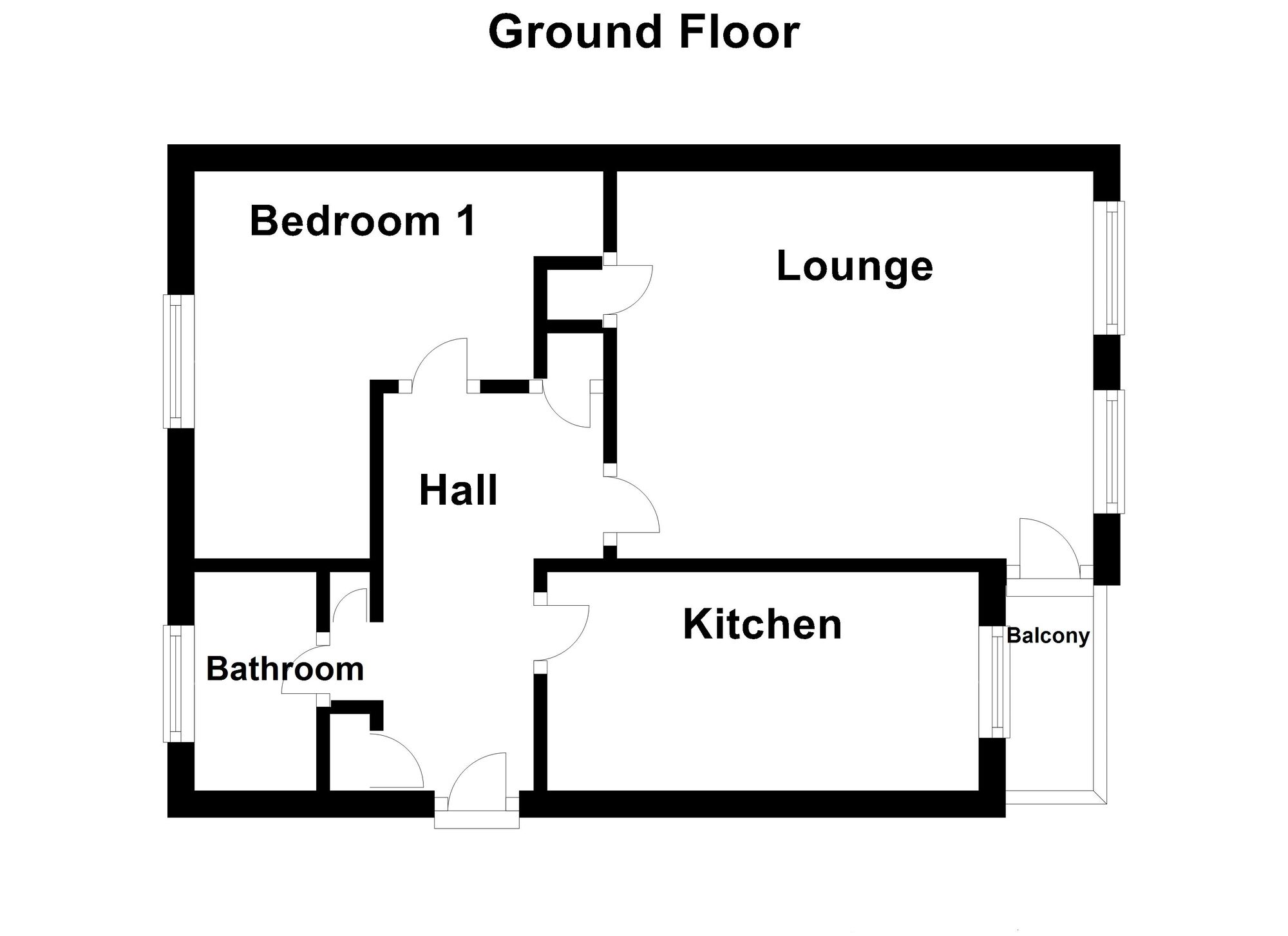 Floorplan of 1 bedroom  Flat to rent, Beverley Villas, North Shields, Tyne and Wear, NE30