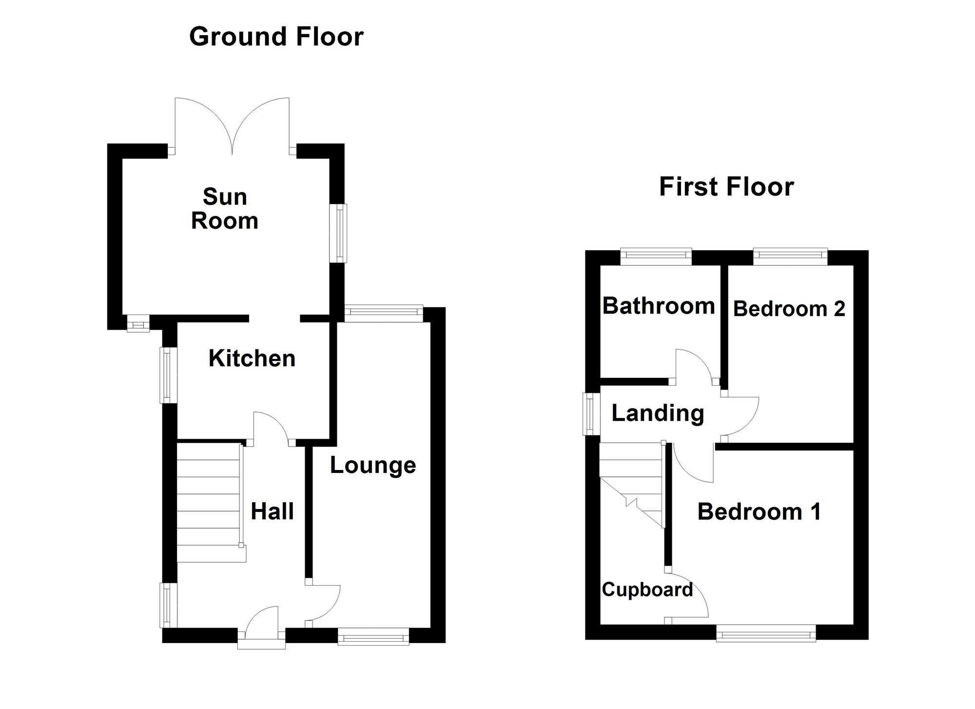 Floorplan of 2 bedroom Semi Detached House for sale, Craster Avenue, Shiremoor, Tyne and Wear, NE27