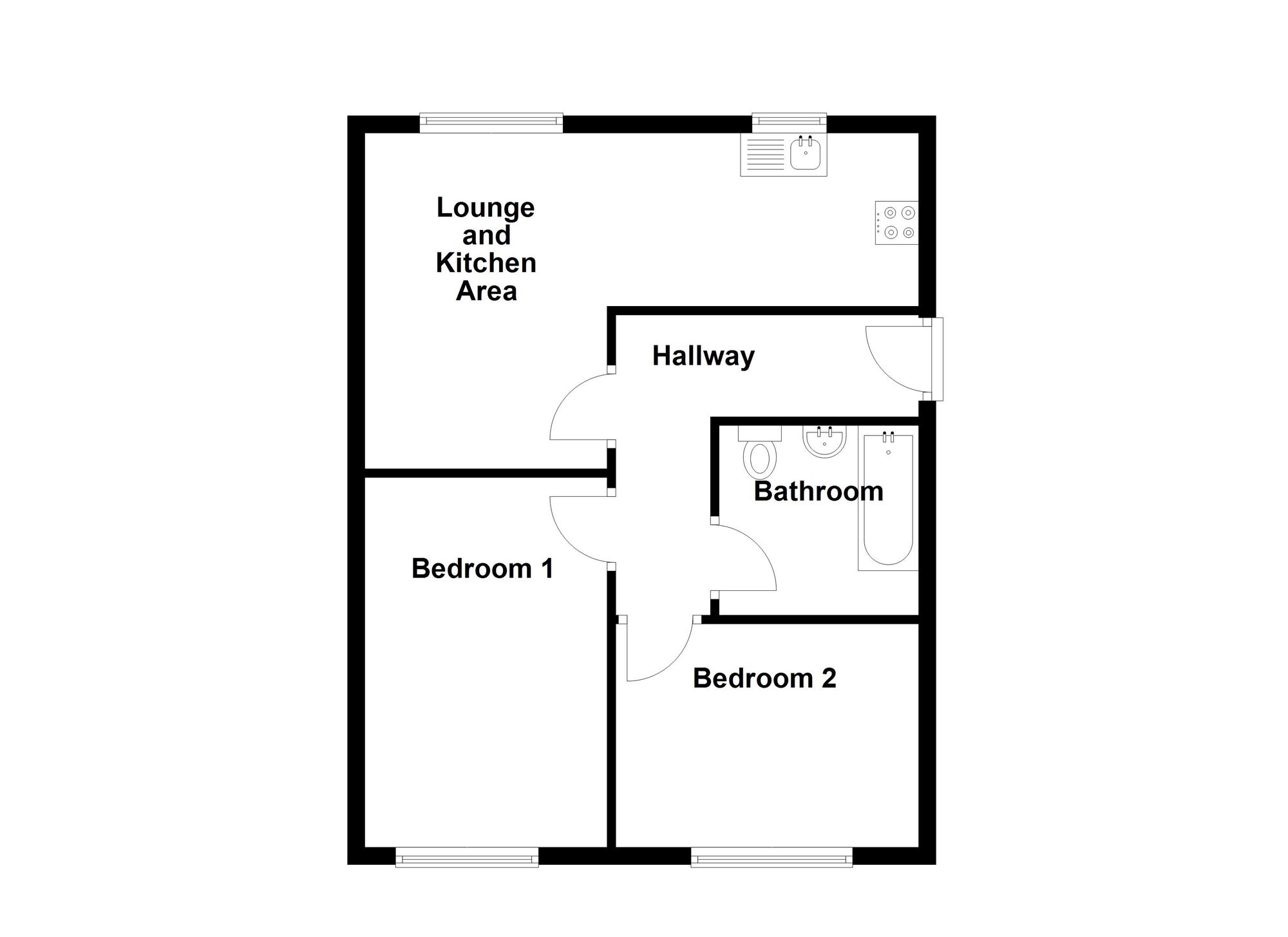 Floorplan of 2 bedroom  Flat for sale, Victoria Mews, Whitley Bay, Tyne and Wear, NE26