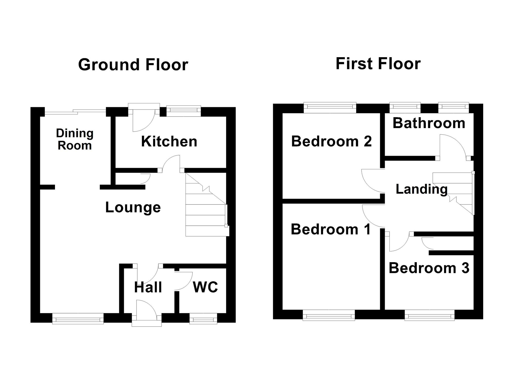 Floorplan of 3 bedroom Mid Terrace House for sale, Dawlish Close, North Shields, Tyne and Wear, NE29