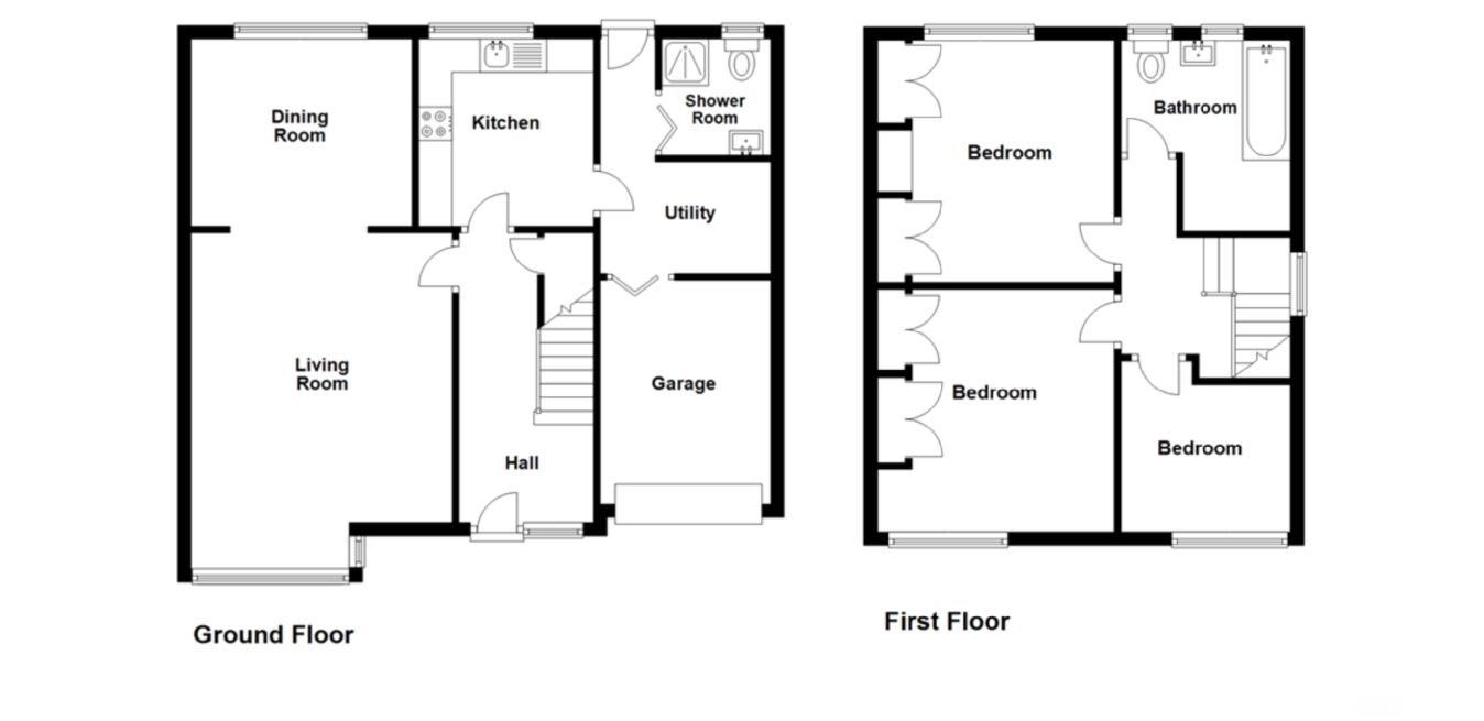 Floorplan of 3 bedroom Semi Detached House for sale, Haddon Close, Whitley Bay, Tyne and Wear, NE25