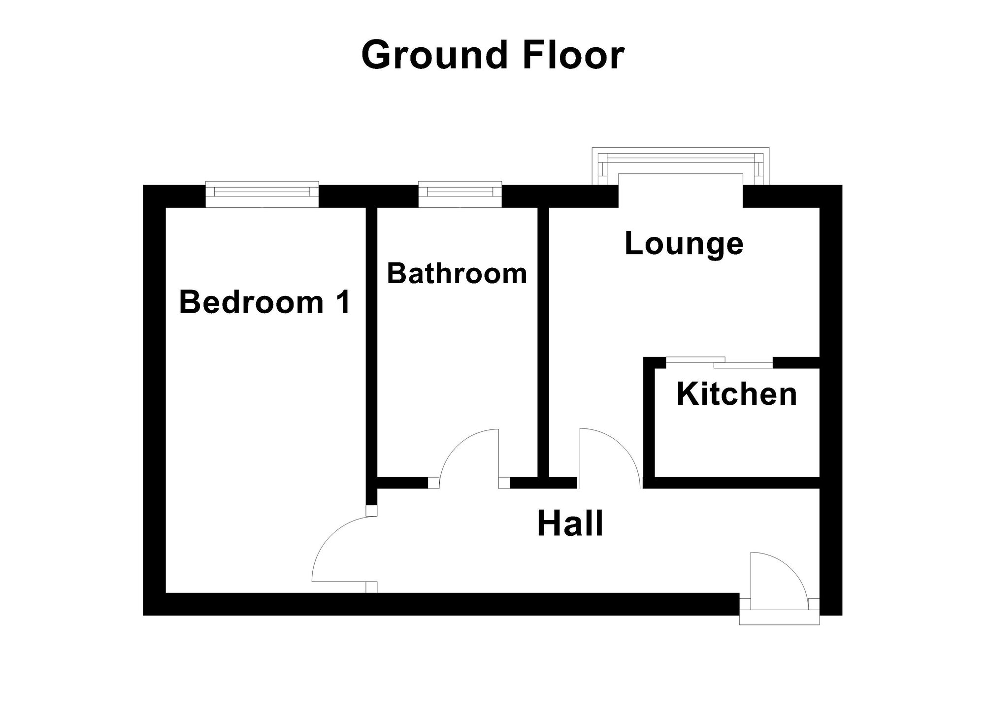 Floorplan of 1 bedroom  Flat for sale, Village Court, Whitley Bay, Tyne and Wear, NE26