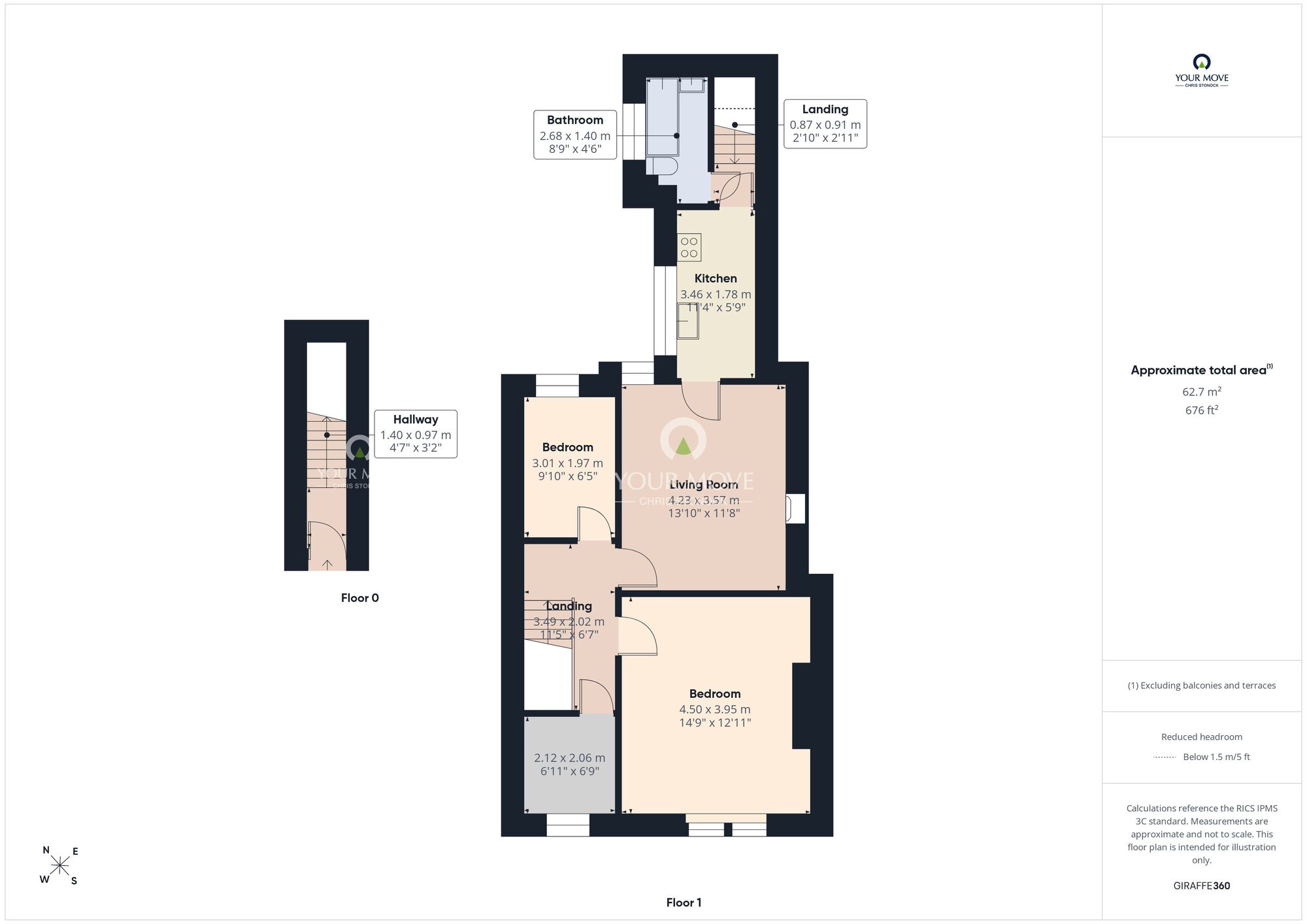 Floorplan of 3 bedroom Flat to rent, Waldo Street, North Shields, Tyne and Wear, NE29