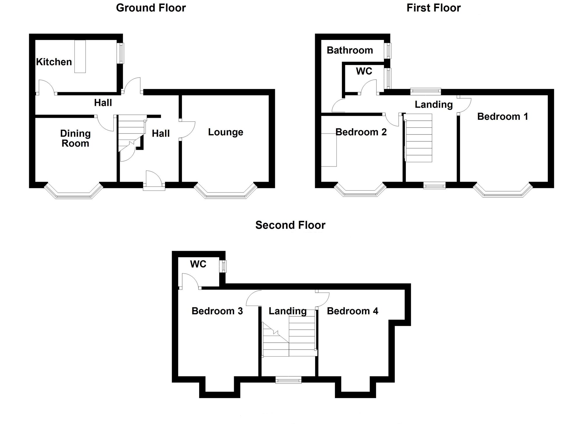 Floorplan of 4 bedroom End Terrace House for sale, North Parade, Whitley Bay, Tyne and Wear, NE26