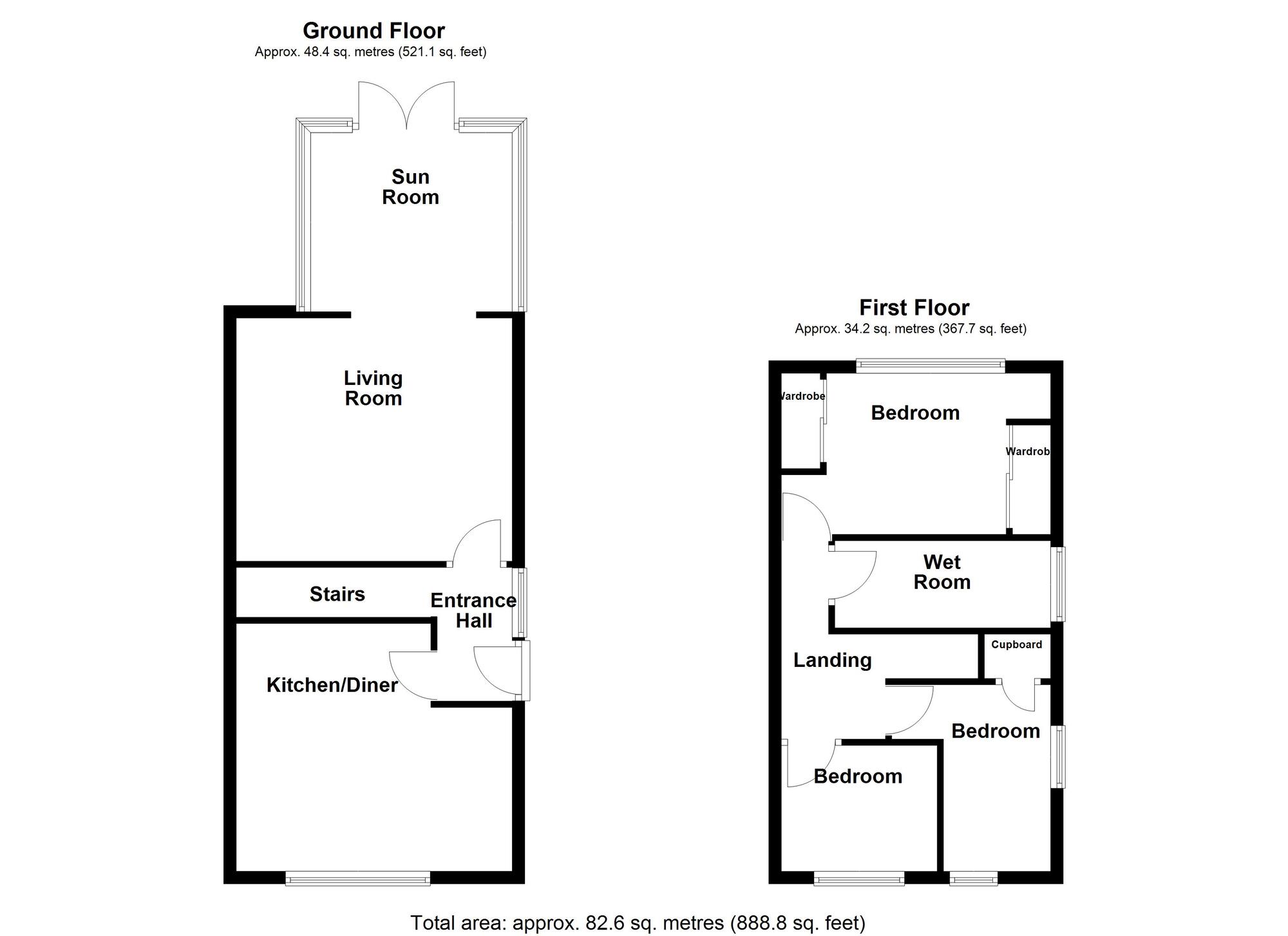 Floorplan of 3 bedroom Semi Detached House for sale, Dereham Way, North Shields, Tyne and Wear, NE29