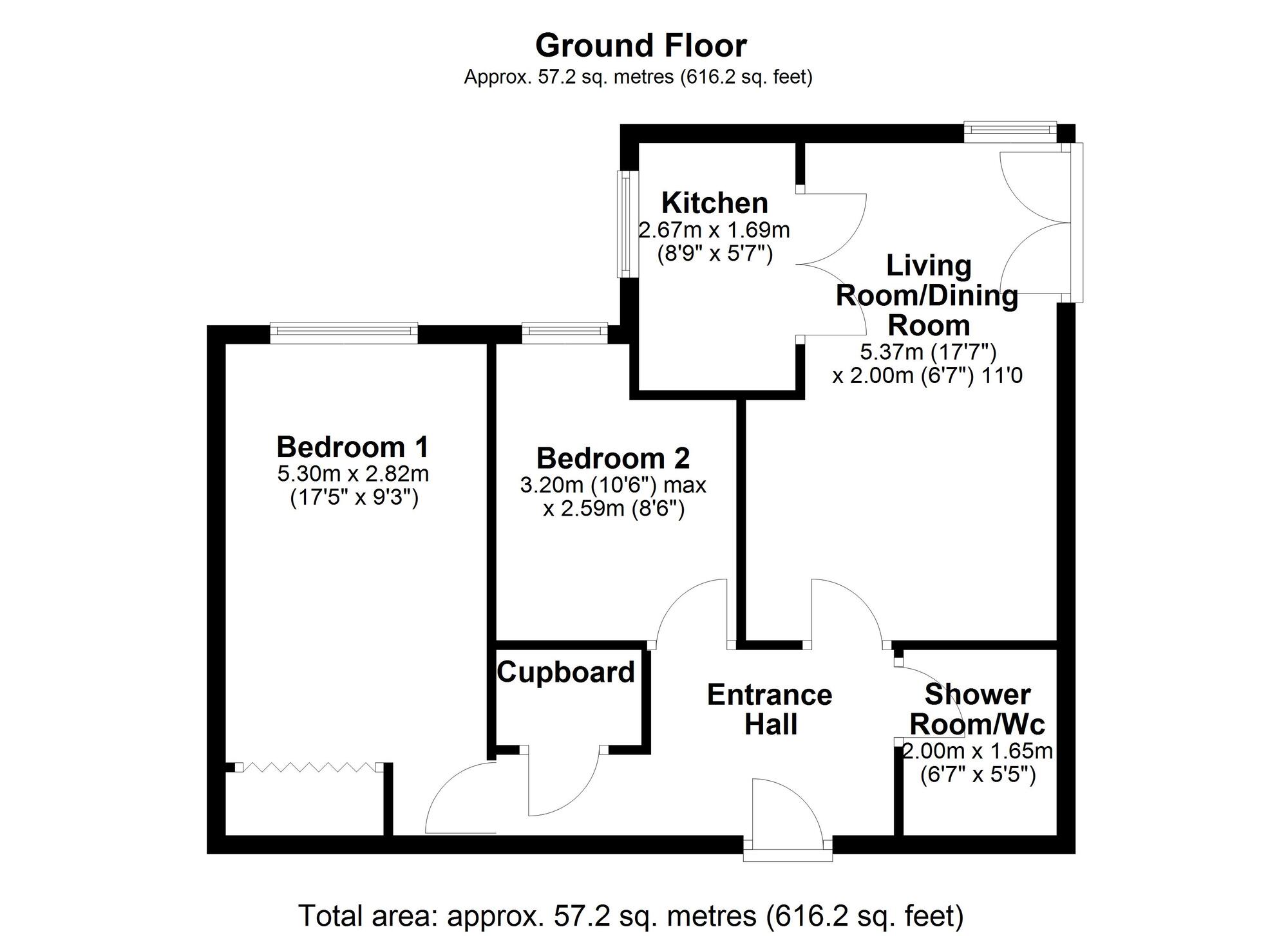 Floorplan of 2 bedroom  Flat for sale, Marden Avenue, North Shields, Tyne and Wear, NE30