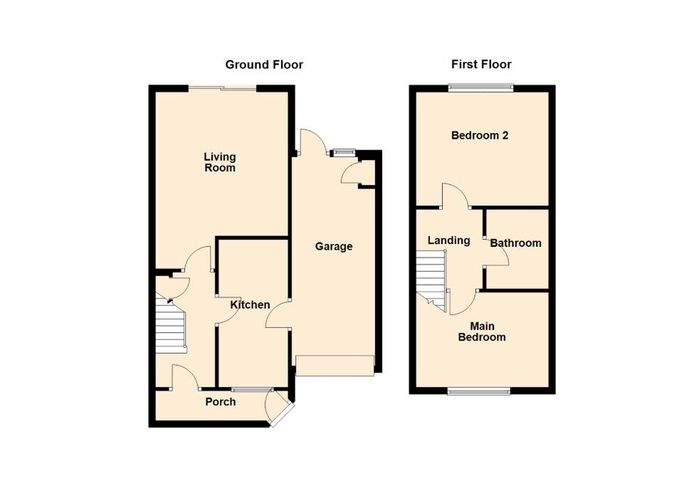 Floorplan of 2 bedroom Semi Detached House for sale, Embleton Road, North Shields, Tyne and Wear, NE29