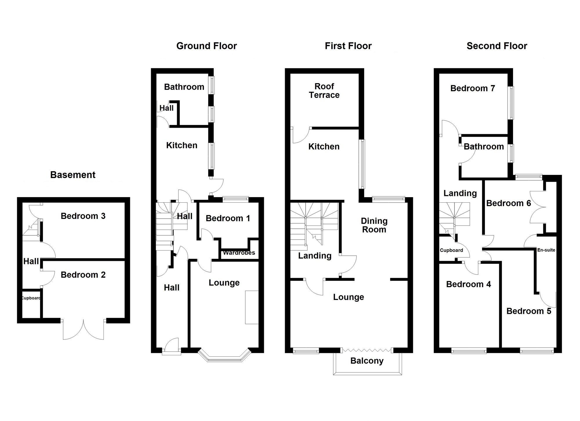 Floorplan of 7 bedroom Mid Terrace House for sale, Edwards Road, Whitley Bay, Tyne and Wear, NE26