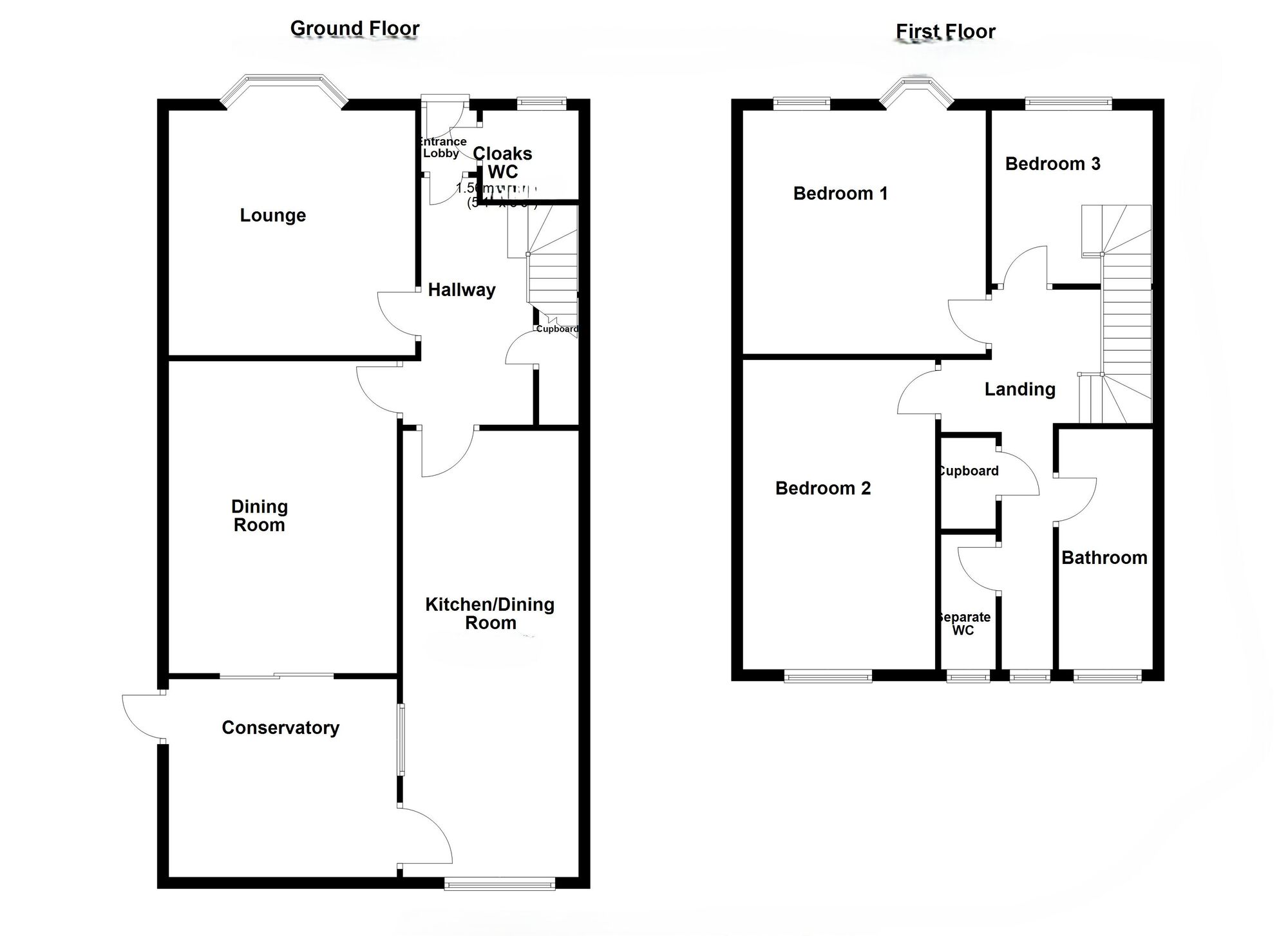 Floorplan of 3 bedroom Mid Terrace House for sale, Brighton Grove, Whitley Bay, Tyne and Wear, NE26