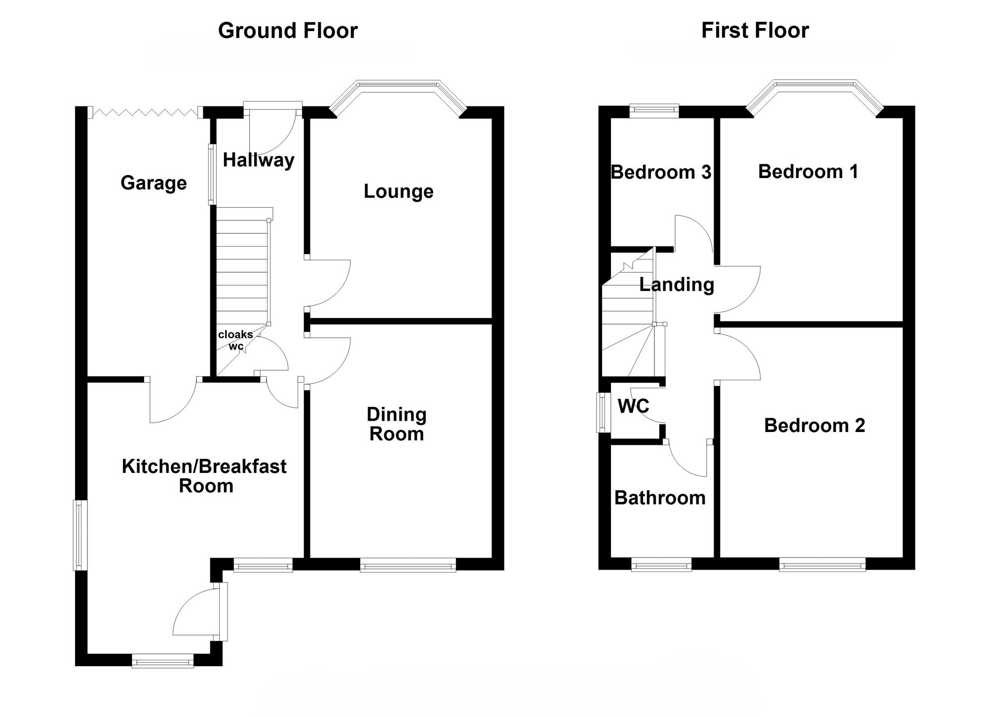 Floorplan of 3 bedroom Semi Detached House for sale, Hesleyside Road, South Wellfield, Tyne and Wear, NE25