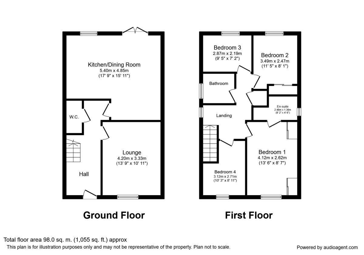 Floorplan of 4 bedroom Detached House for sale, Warrington Grove, North Shields, Tyne and Wear, NE29