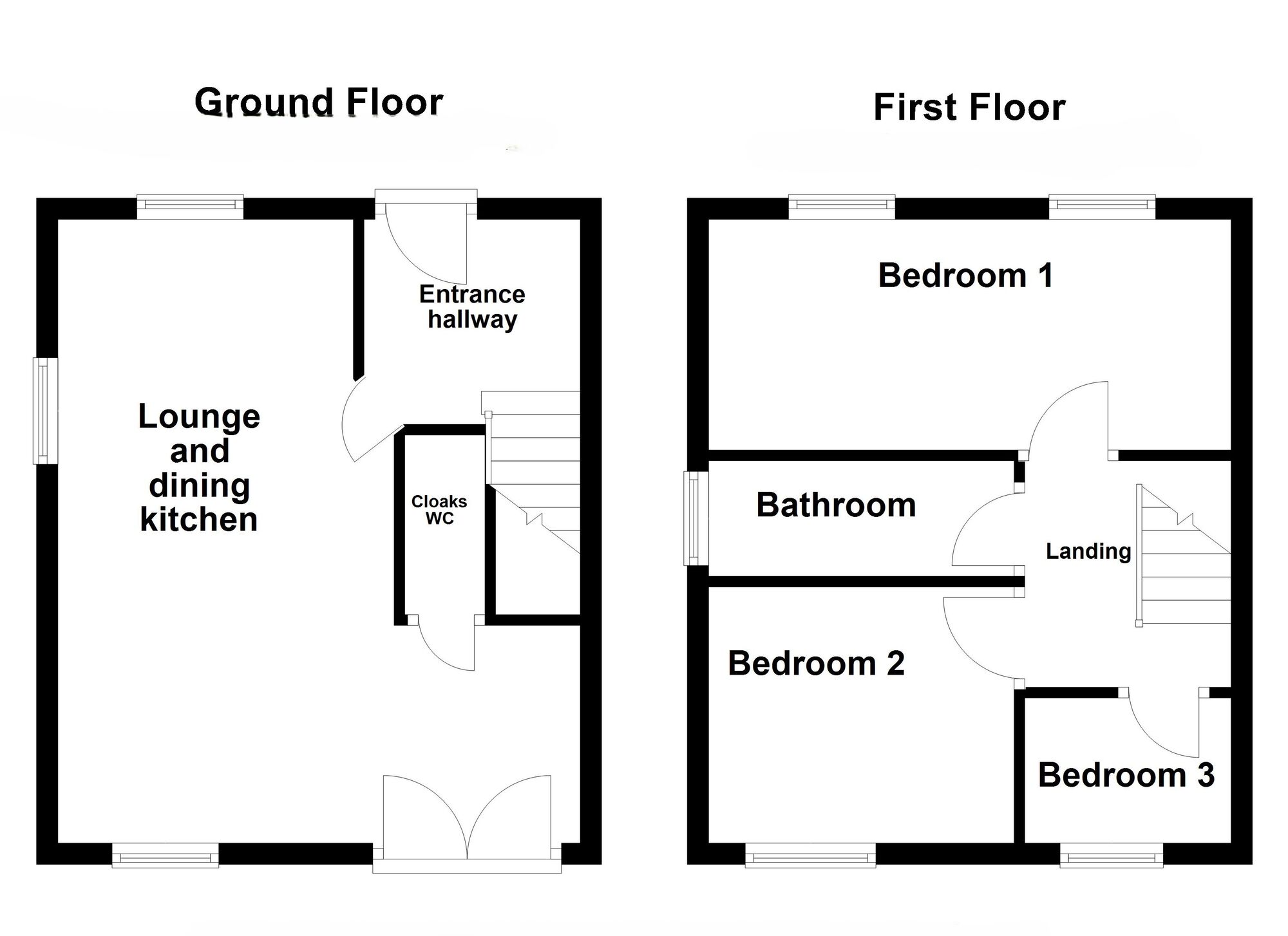Floorplan of 3 bedroom Semi Detached House for sale, Lamp Court, Hutton Park, Northumberland, NE24