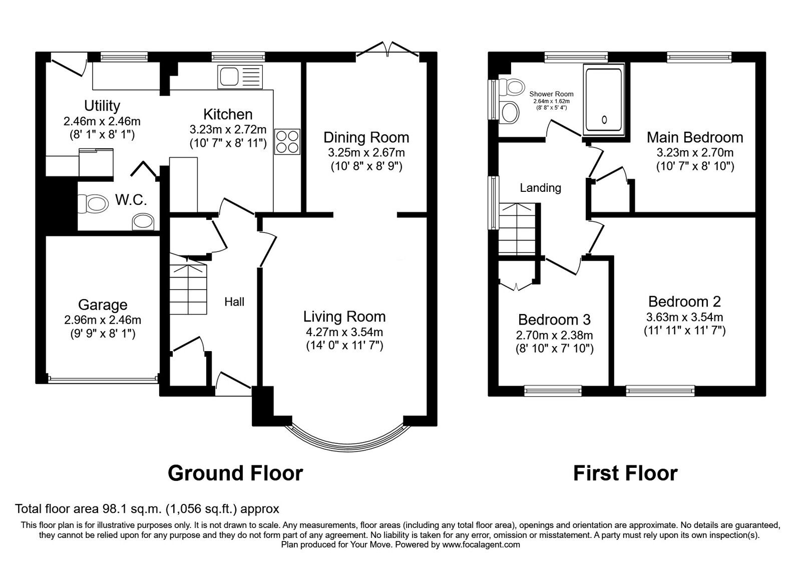 Floorplan of 3 bedroom Semi Detached House for sale, Moffat Close, North Shields, Tyne and Wear, NE29