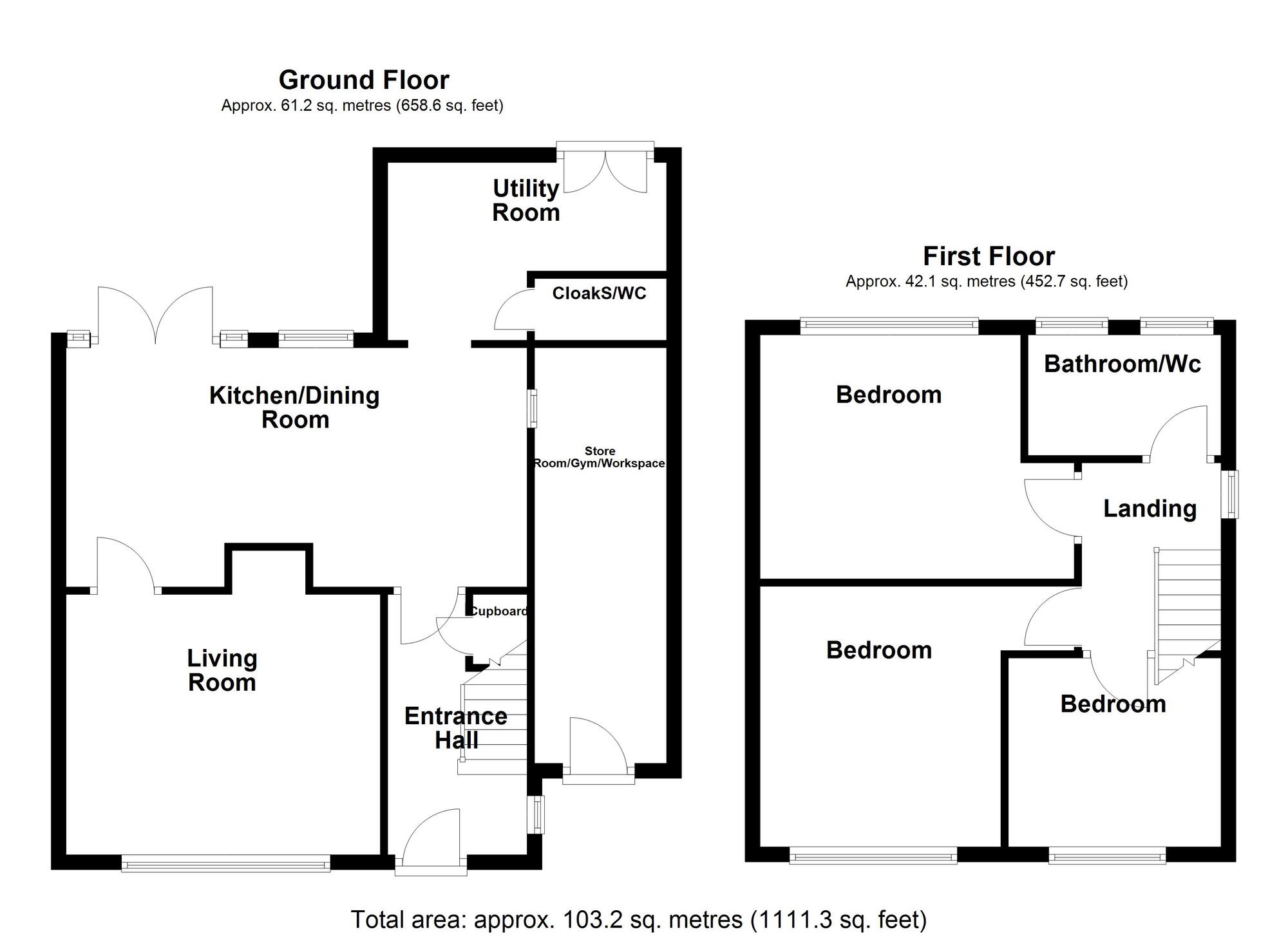 Floorplan of 3 bedroom Semi Detached House for sale, Milfield Avenue, Shiremoor, Tyne and Wear, NE27